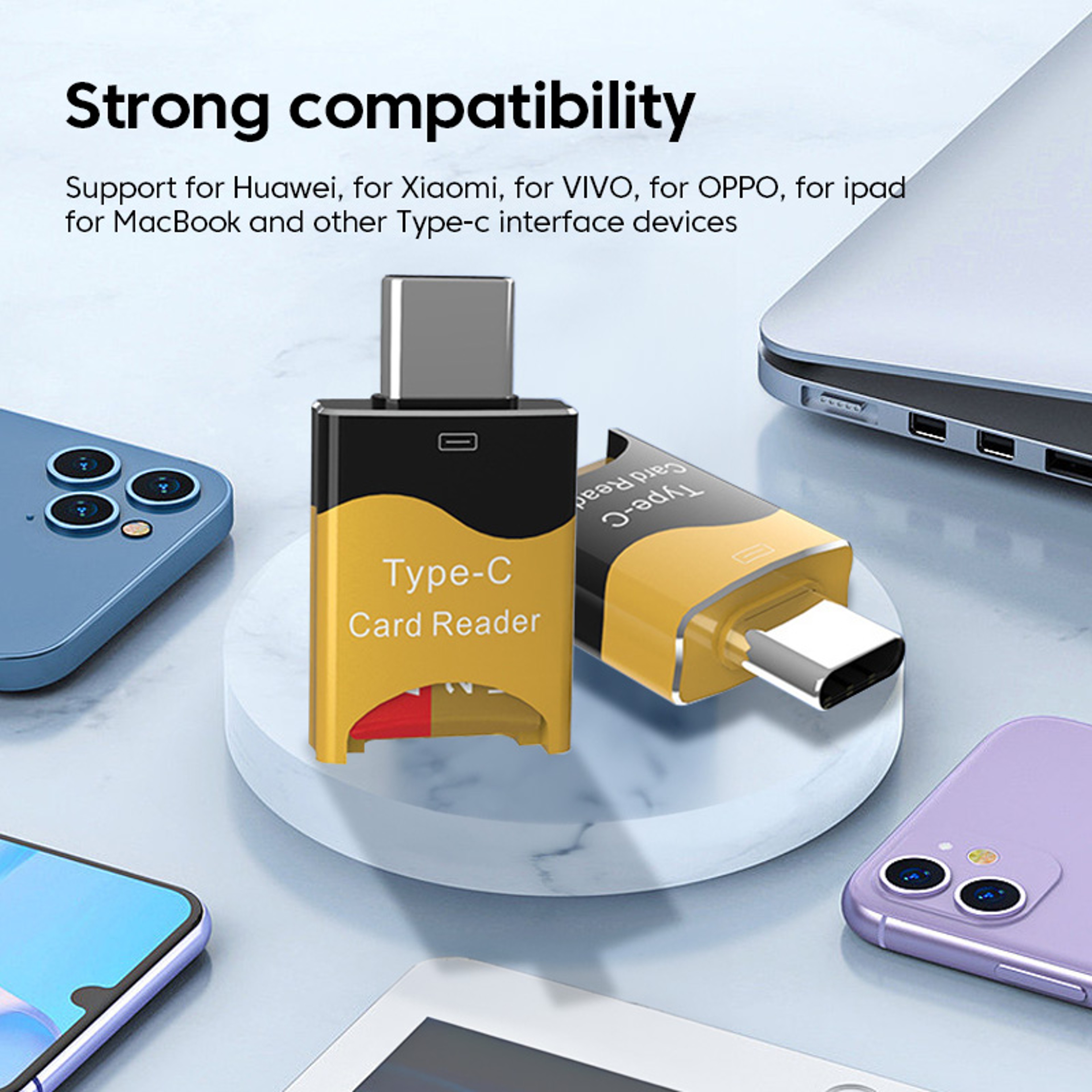 USB C Card Reader OTG SD And Micro SD Adapter For IPhone Samsung Tablets And Laptops 4