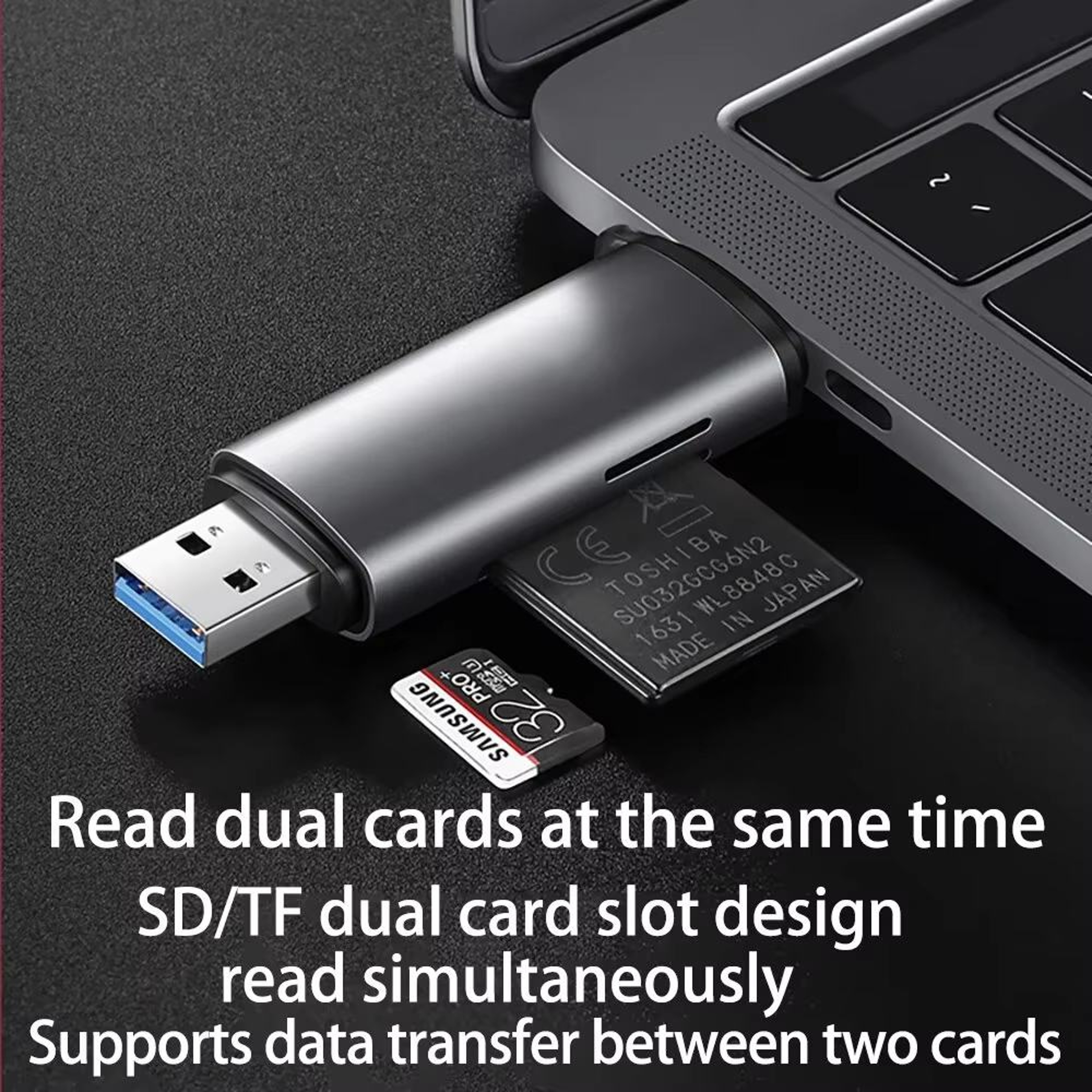 USB C SD Card Reader USB OTG Dual SD TF Memory Card Adapter 3
