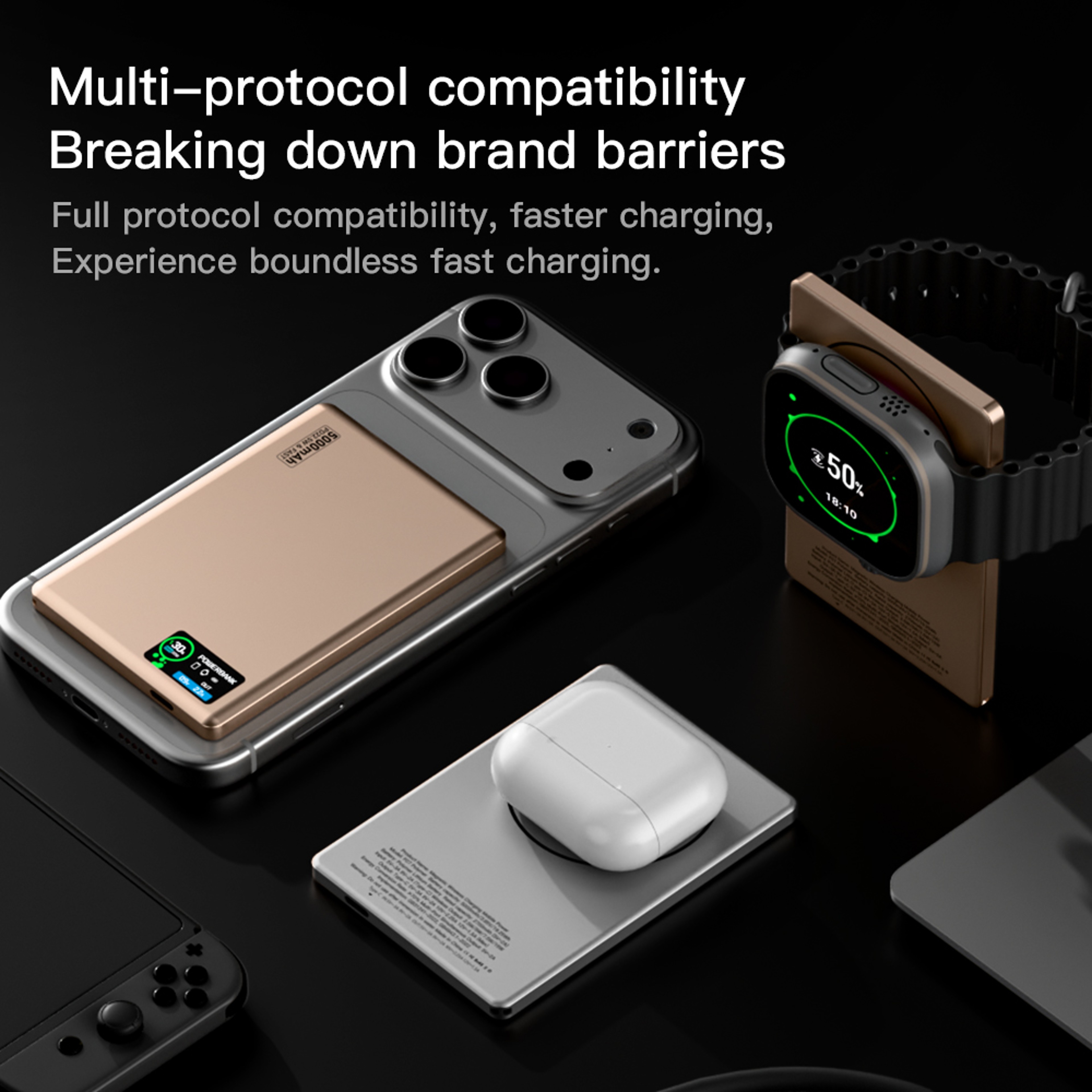 MagSafe Power Bank With Smart Display Wireless Charger For IPhone And Apple Watch 5