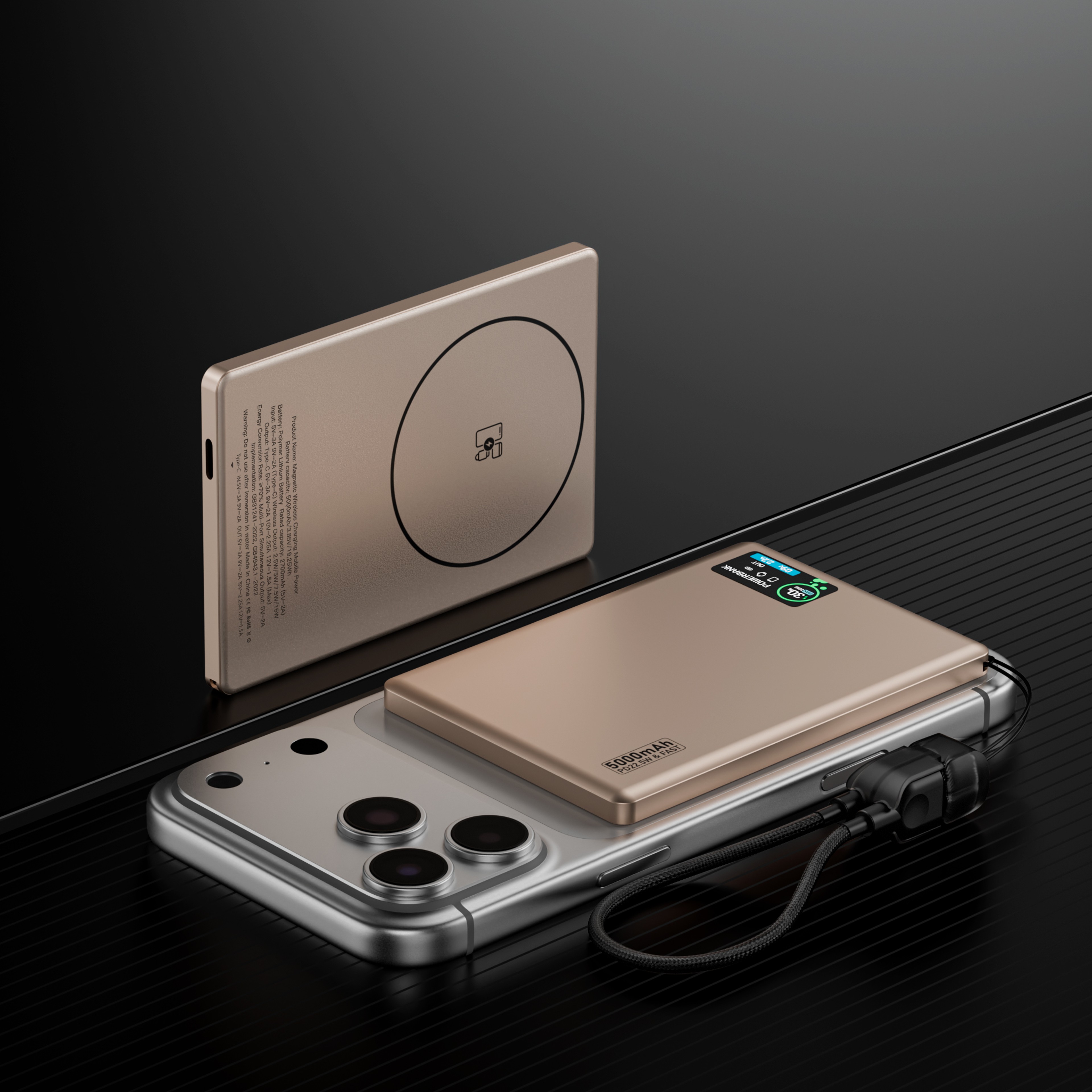 MagSafe Power Bank With Smart Display Wireless Charger For IPhone And Apple Watch 0