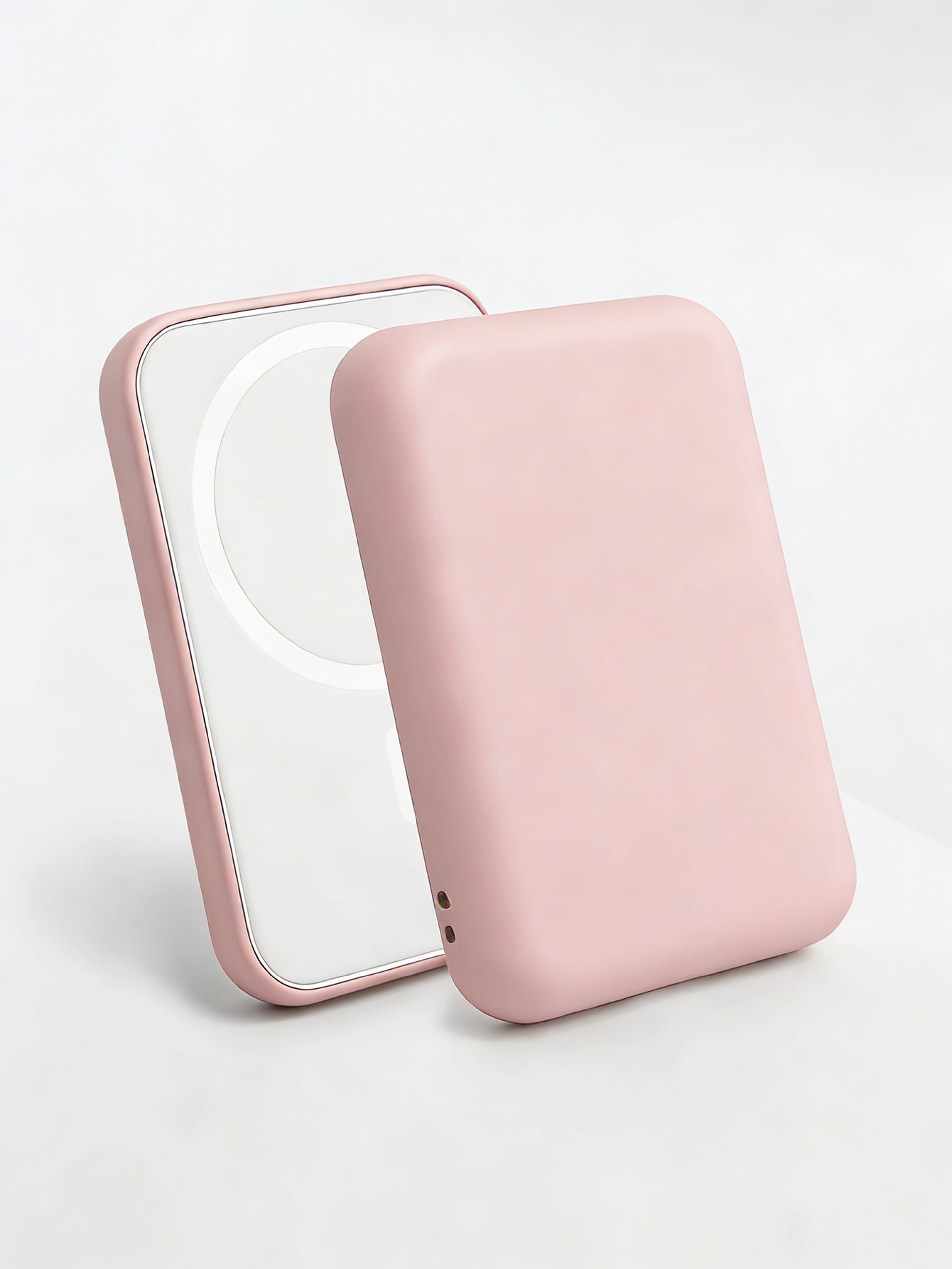 Pink MagSafe Power Bank Case Soft TPU Protective Cover For Apple MagSafe Battery Pack 0