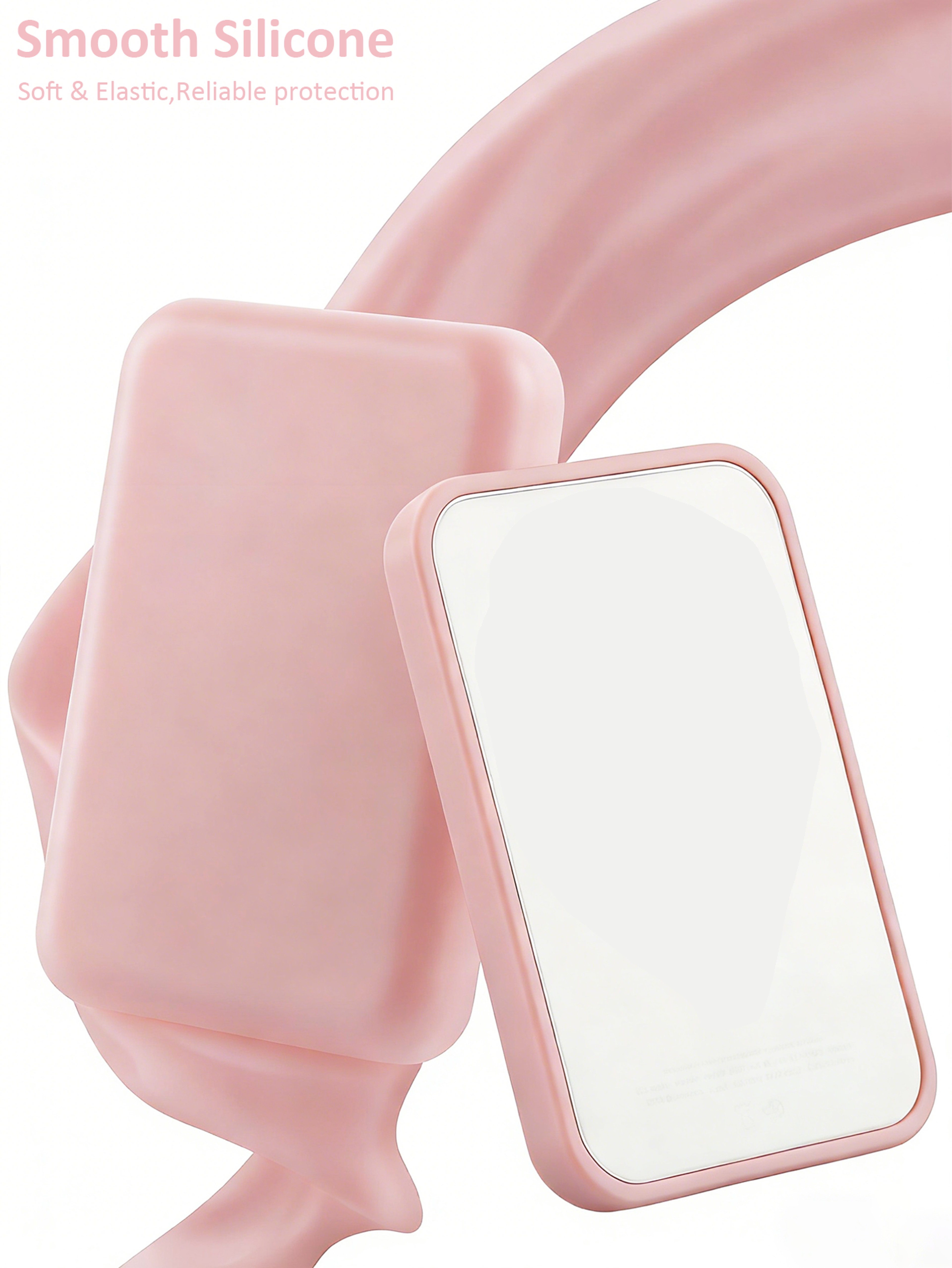 Pink MagSafe Power Bank Case Soft TPU Protective Cover For Apple MagSafe Battery Pack 2