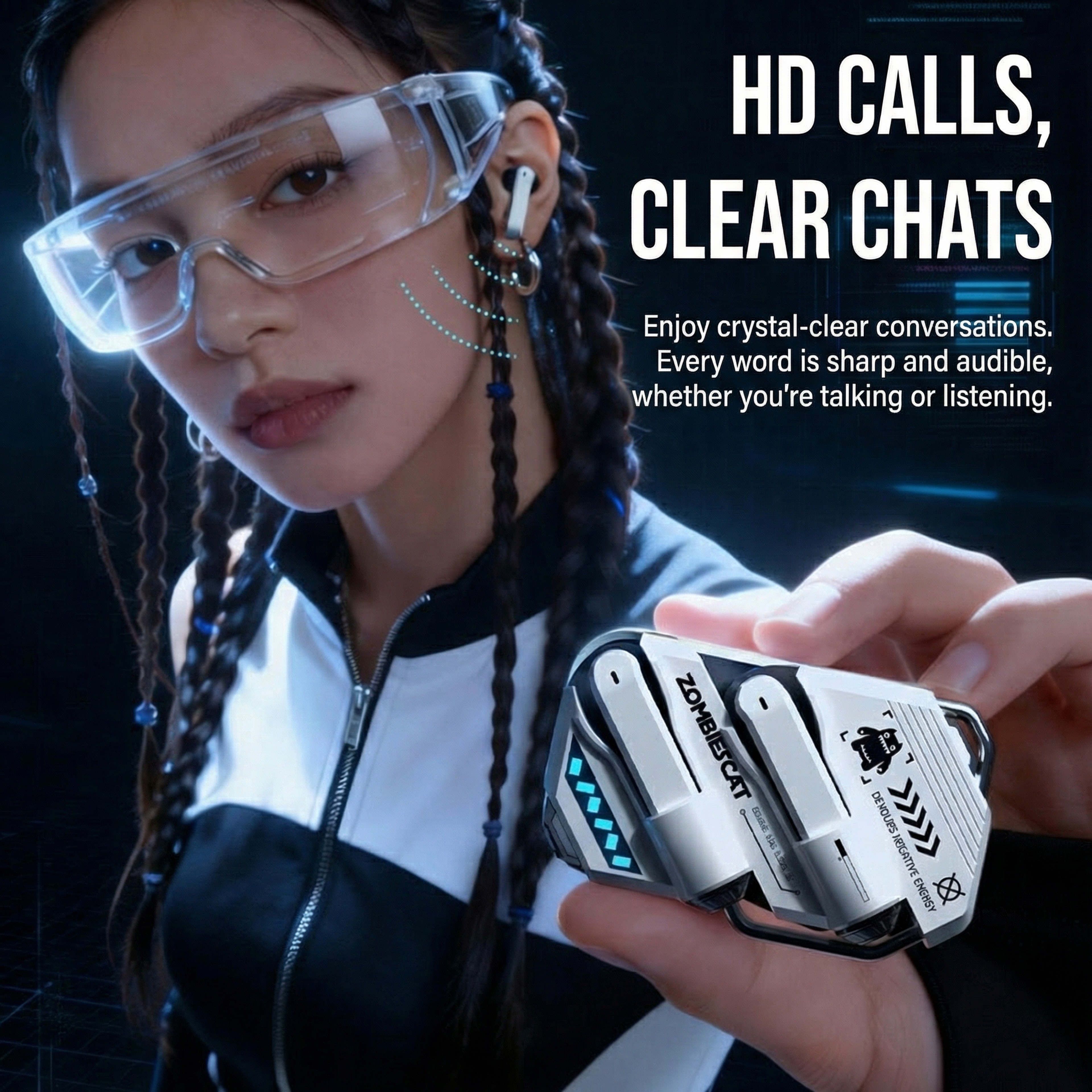 AI Translation Earbuds Bluetooth 60 Real Time Language Translator Earphones With ENC Clear Calls 5