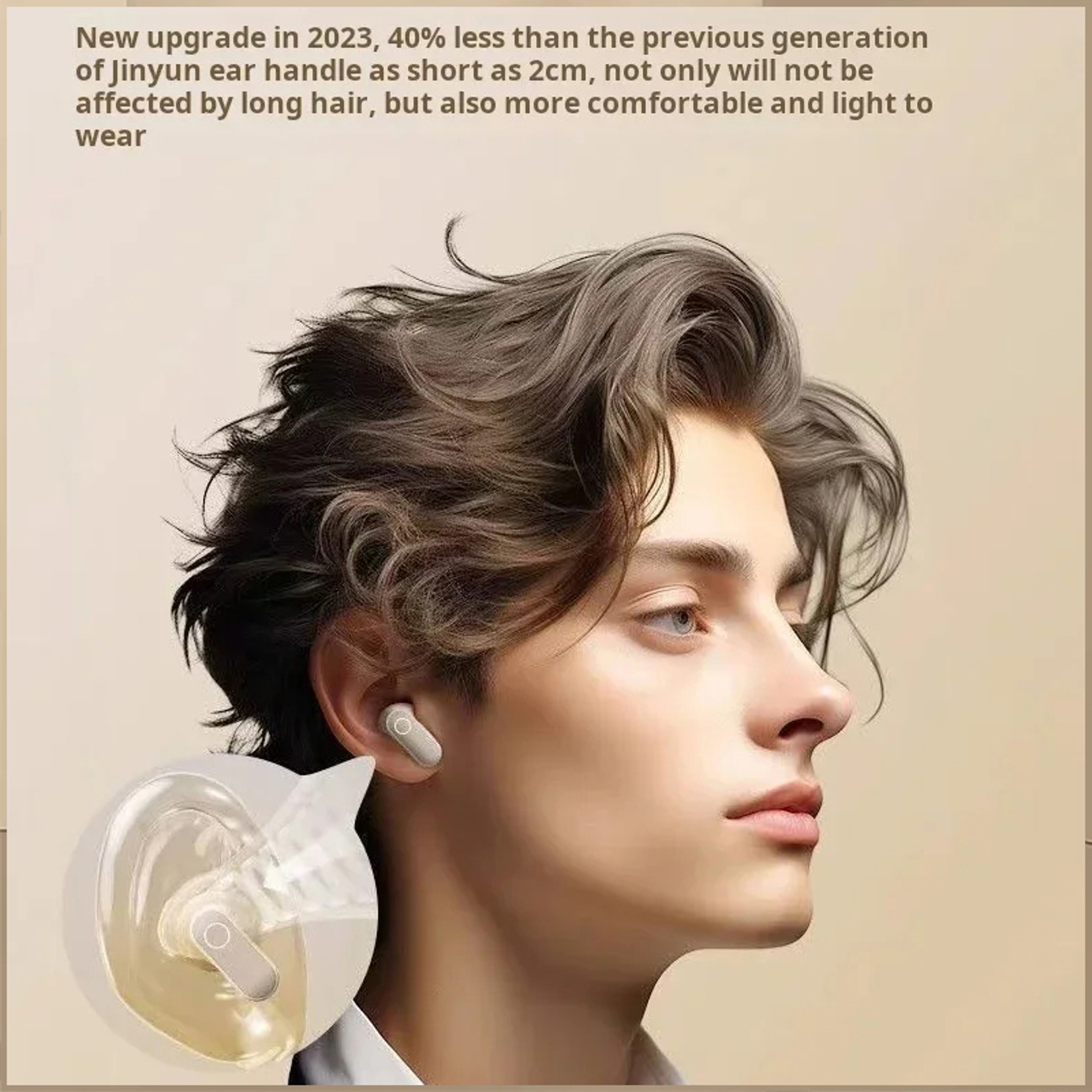 Bluetooth Wireless Earbuds HiFi Stereo Headphones With Long Battery Life Mini Half In Ear Earphones