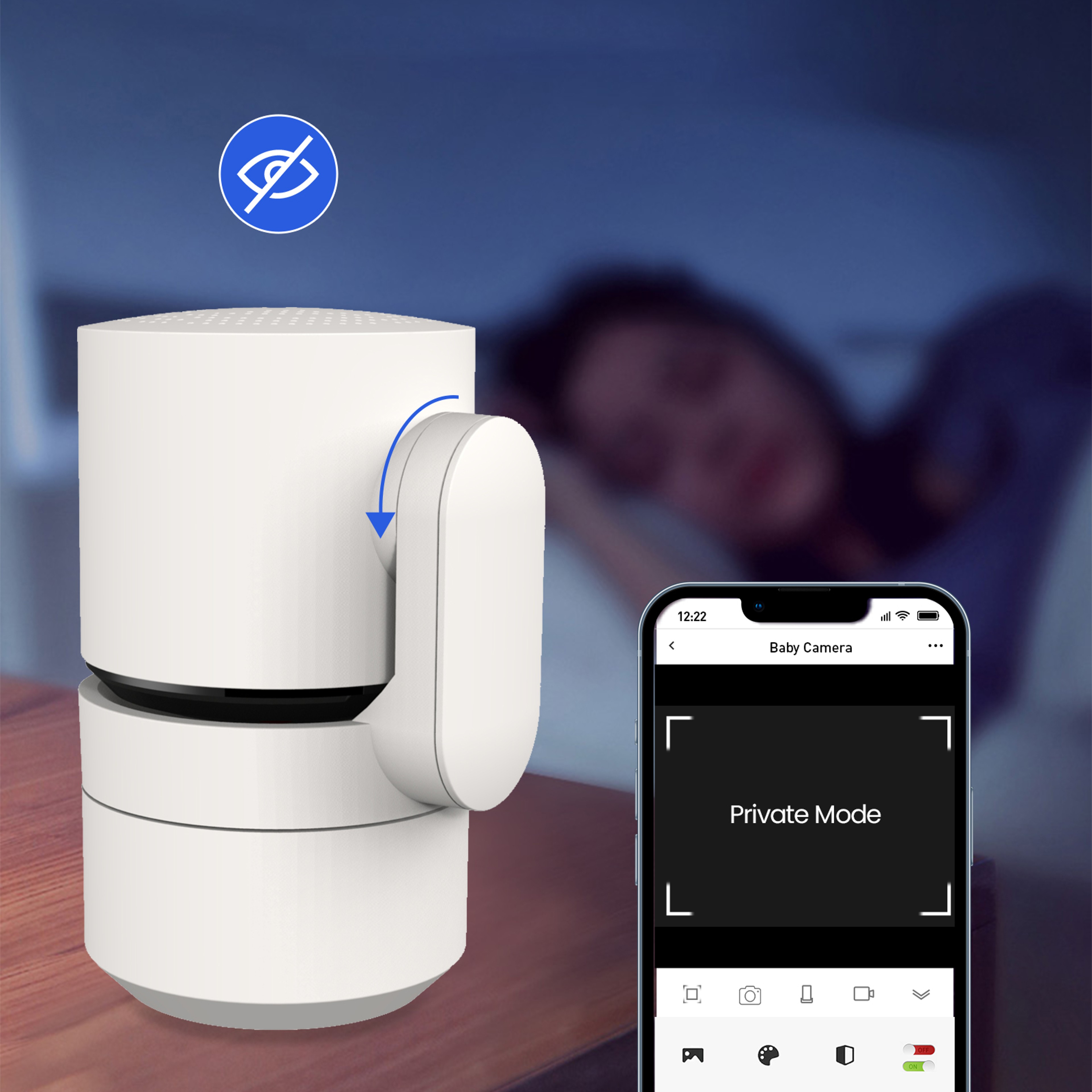 Ndoor Security Camera Degree WiFi Camera With AI Motion Detection And Night Vision 3