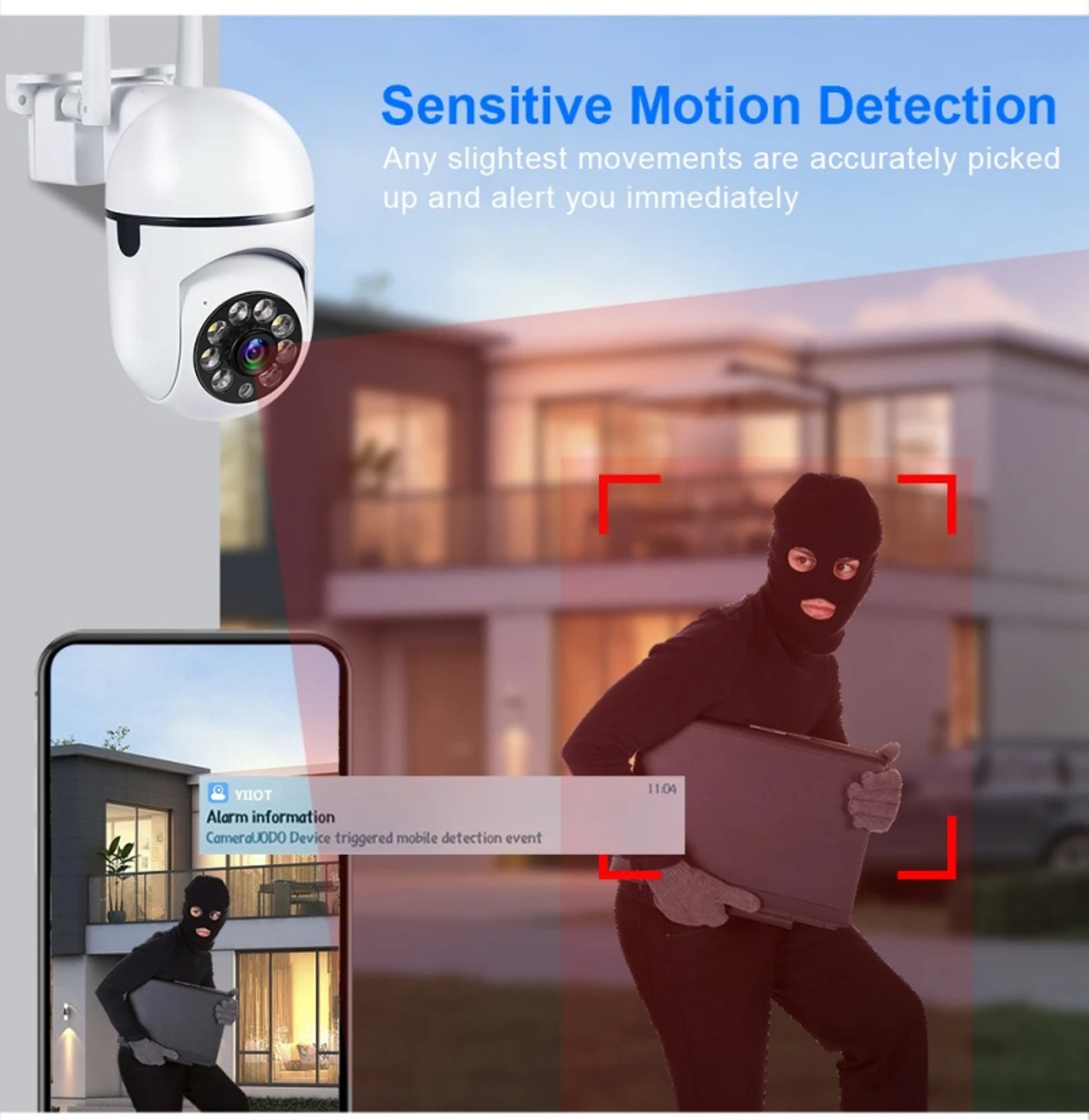 WiFi Security Camera Wireless IP Camera With Human Tracking Two Way Audio And Night Vision 3
