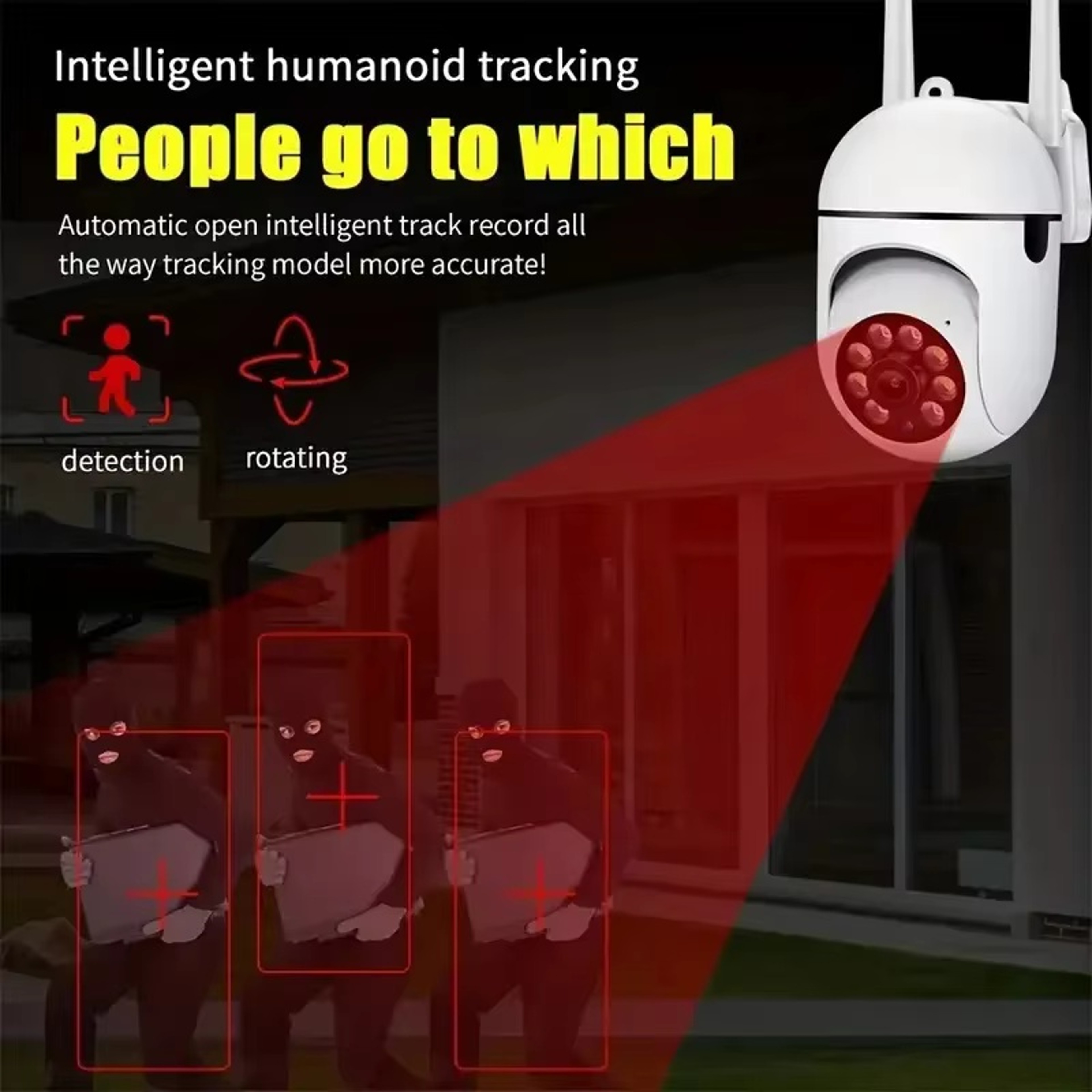 Outdoor Security Camera Wireless PTZ WiFi Camera With AI Human Tracking And Zoom 5