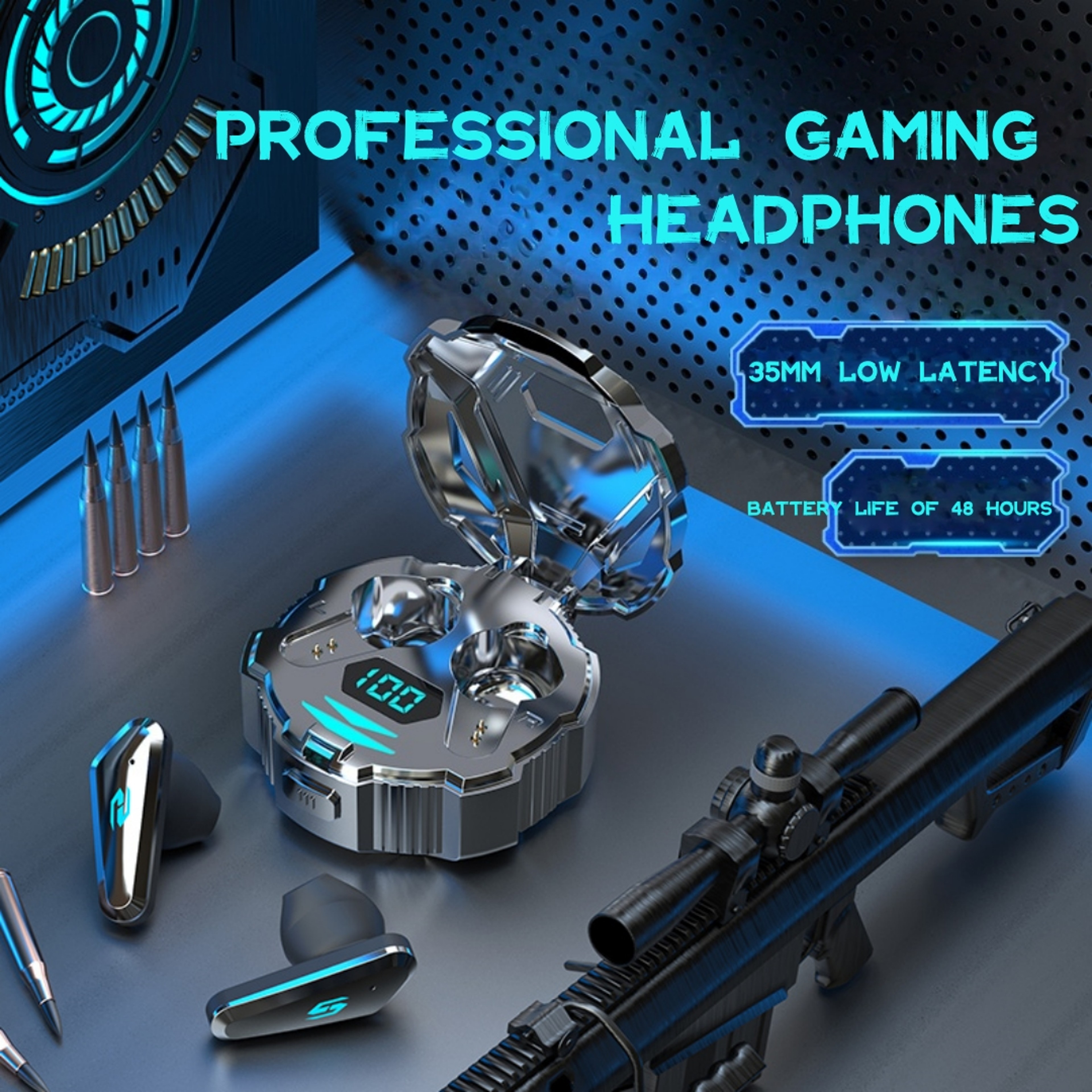 Wireless Earbuds Bluetooth Low Latency Headphones With Drivers And Premium Sound 6