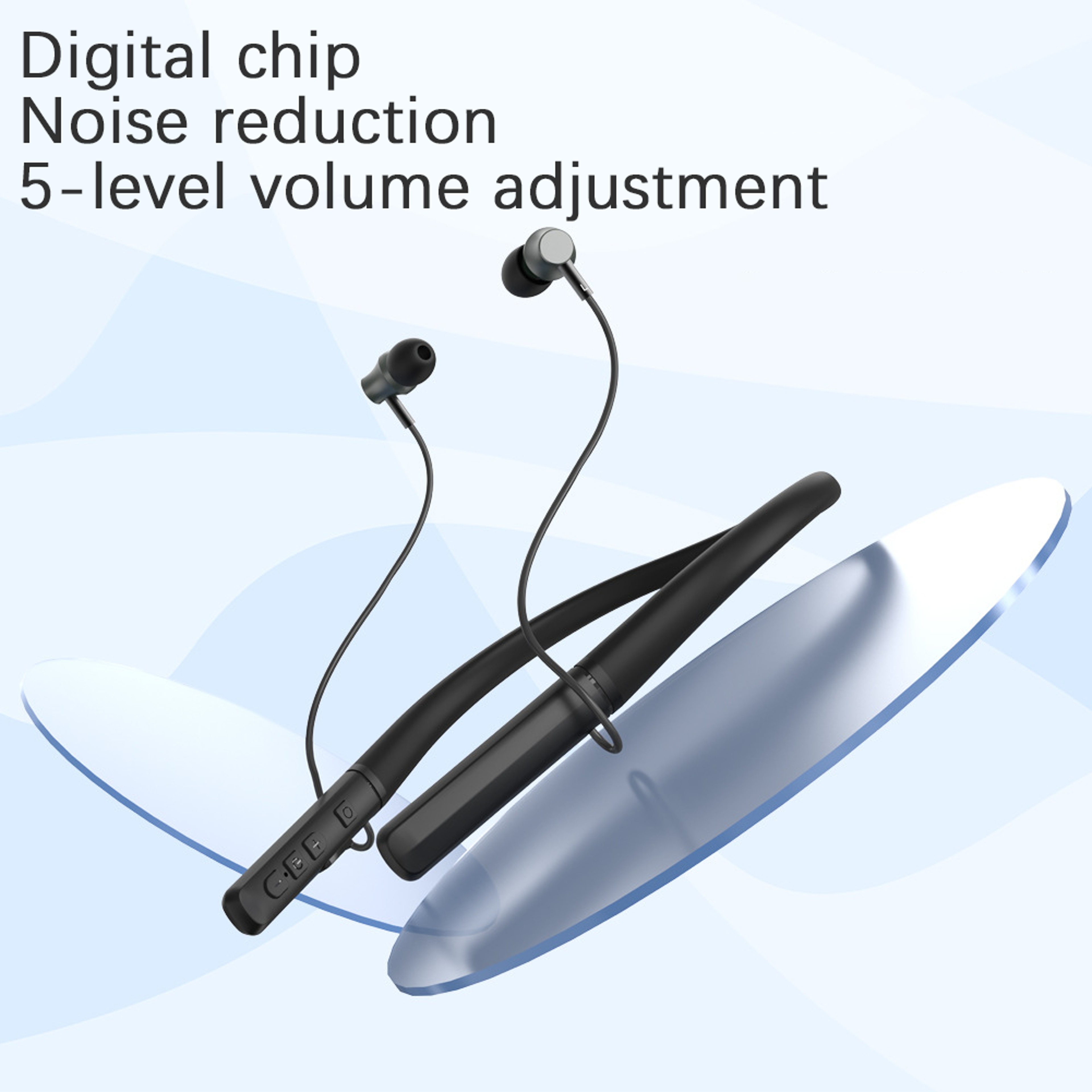 Bluetooth Hearing Amplifier Rechargeable Neckband Hearing Aid With Noise Reduction For Seniors 6