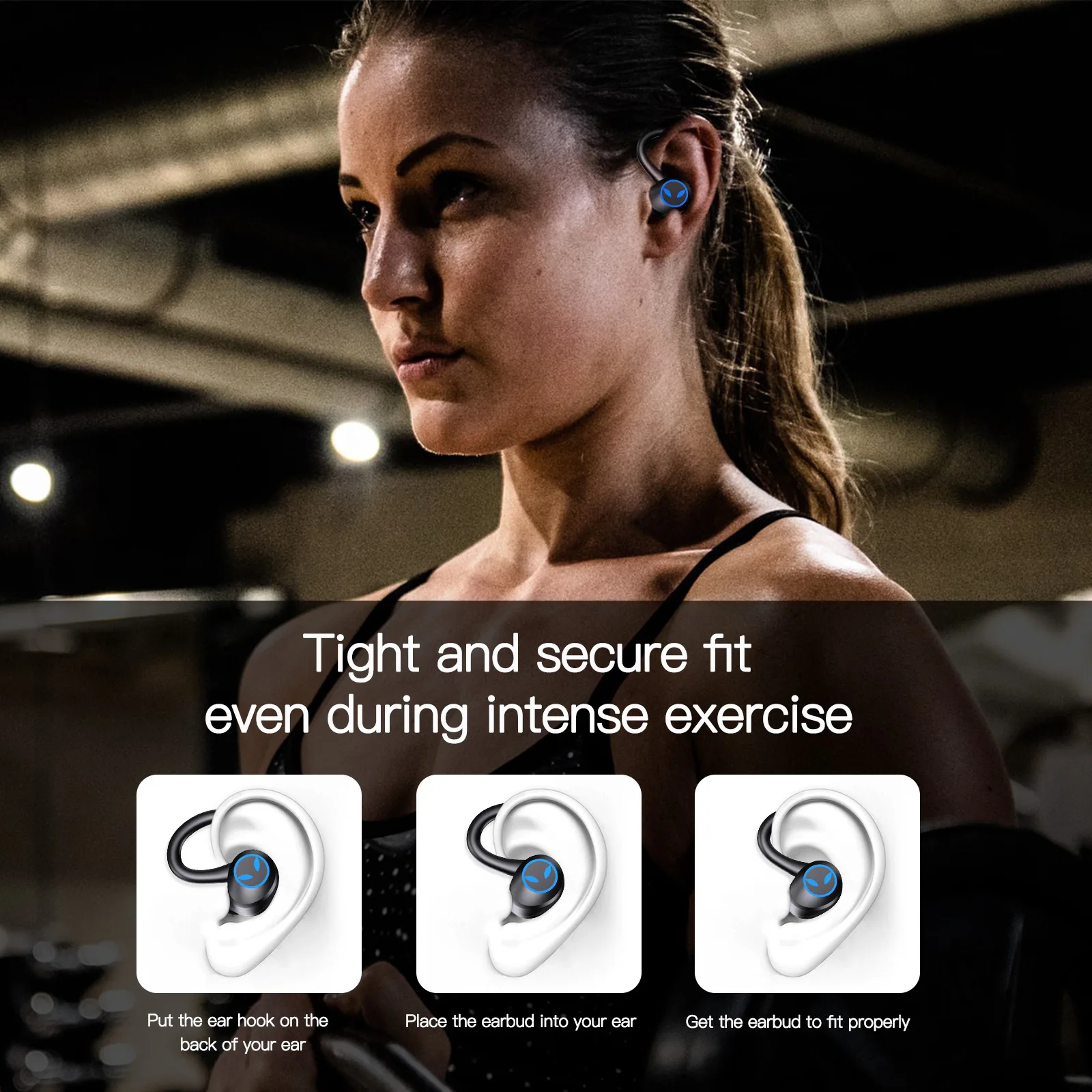 Bluetooth Wireless Earbuds with Touch Control HiFi Bass Waterproof Sports Headphones – view 4