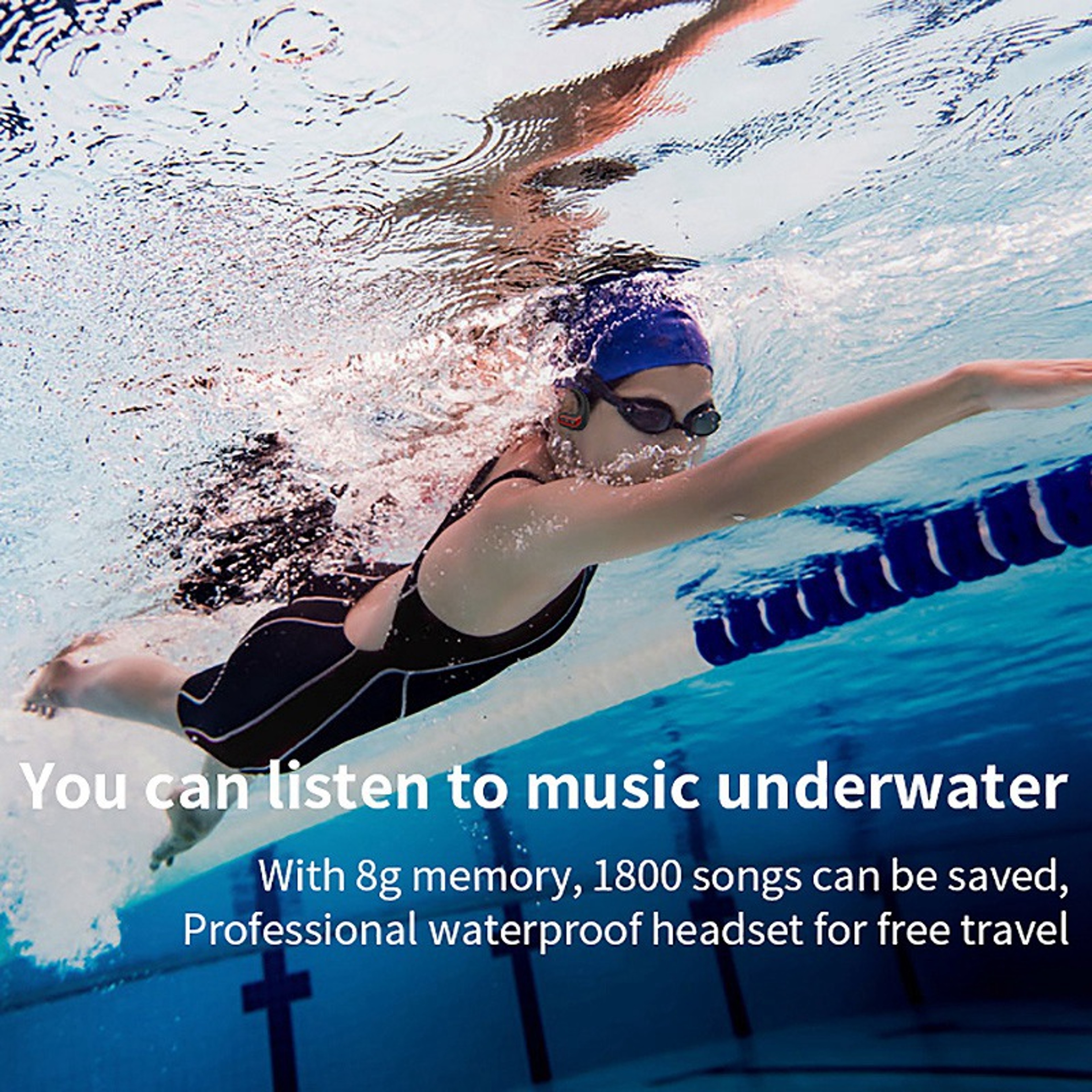 Waterproof Swimming Headphones Bluetooth Earbuds with Player for Sports – view 5