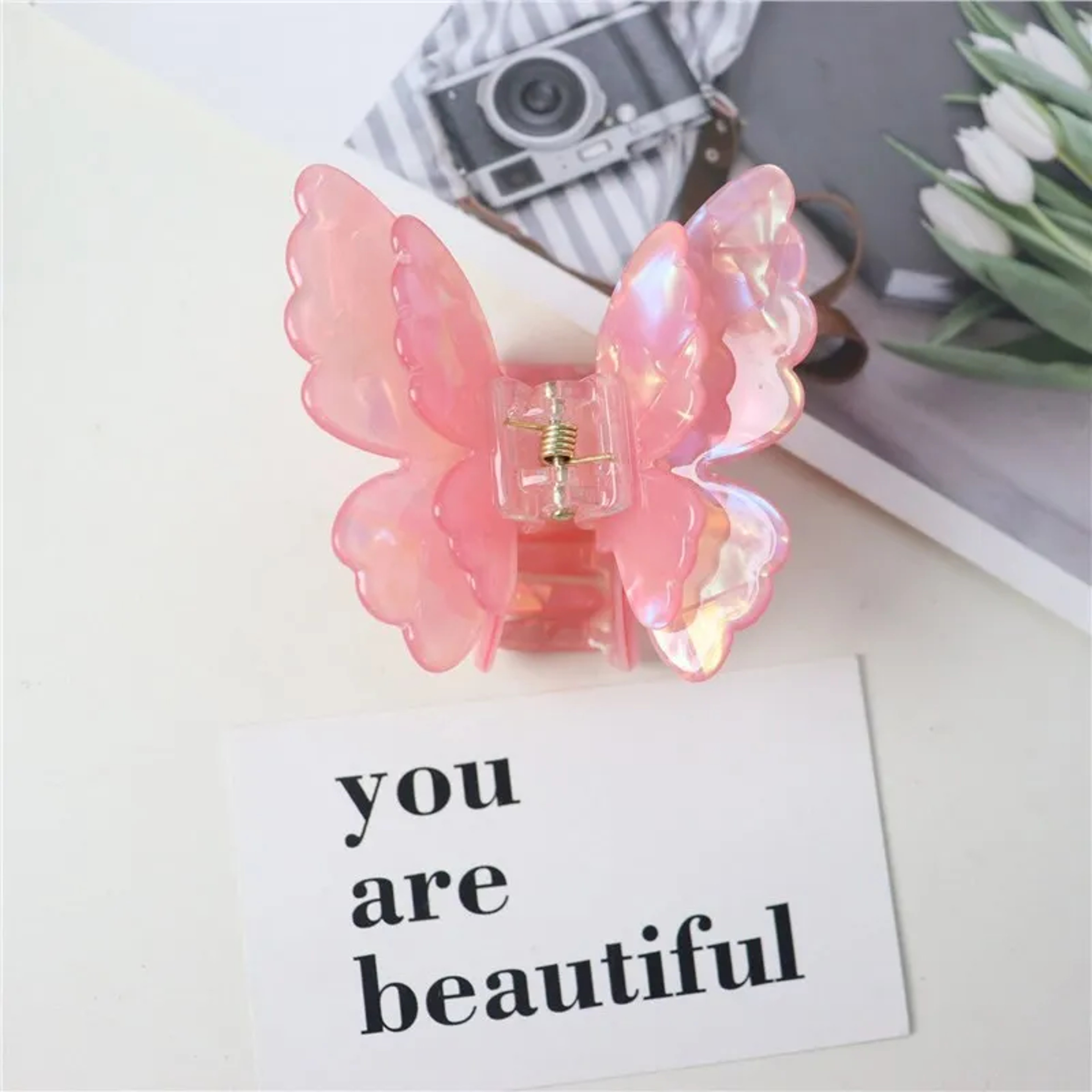 Elegant Butterfly Hair Claw Acetate Hair Clip For Women  Girls 6