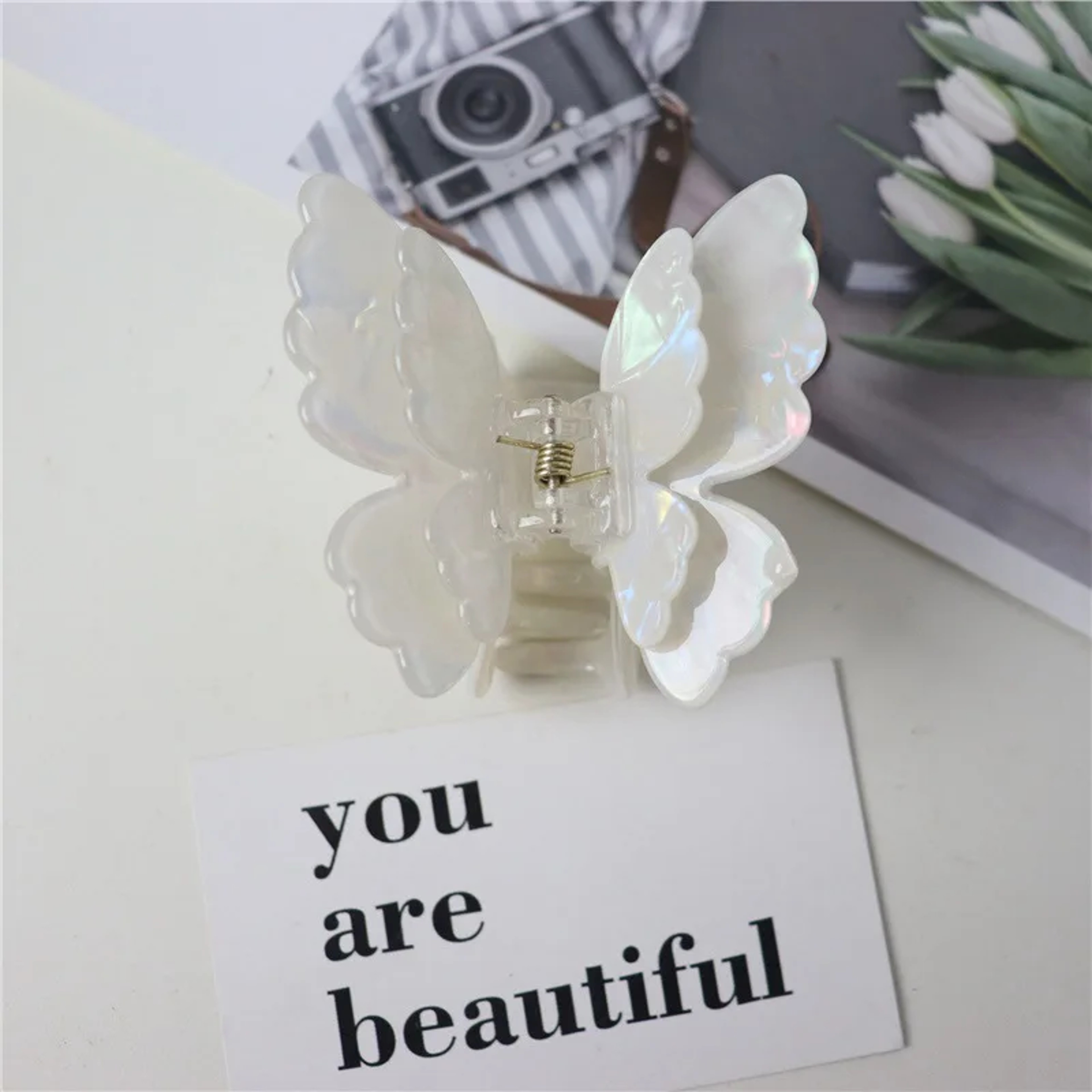 Elegant Butterfly Hair Claw Acetate Hair Clip For Women  Girls 7