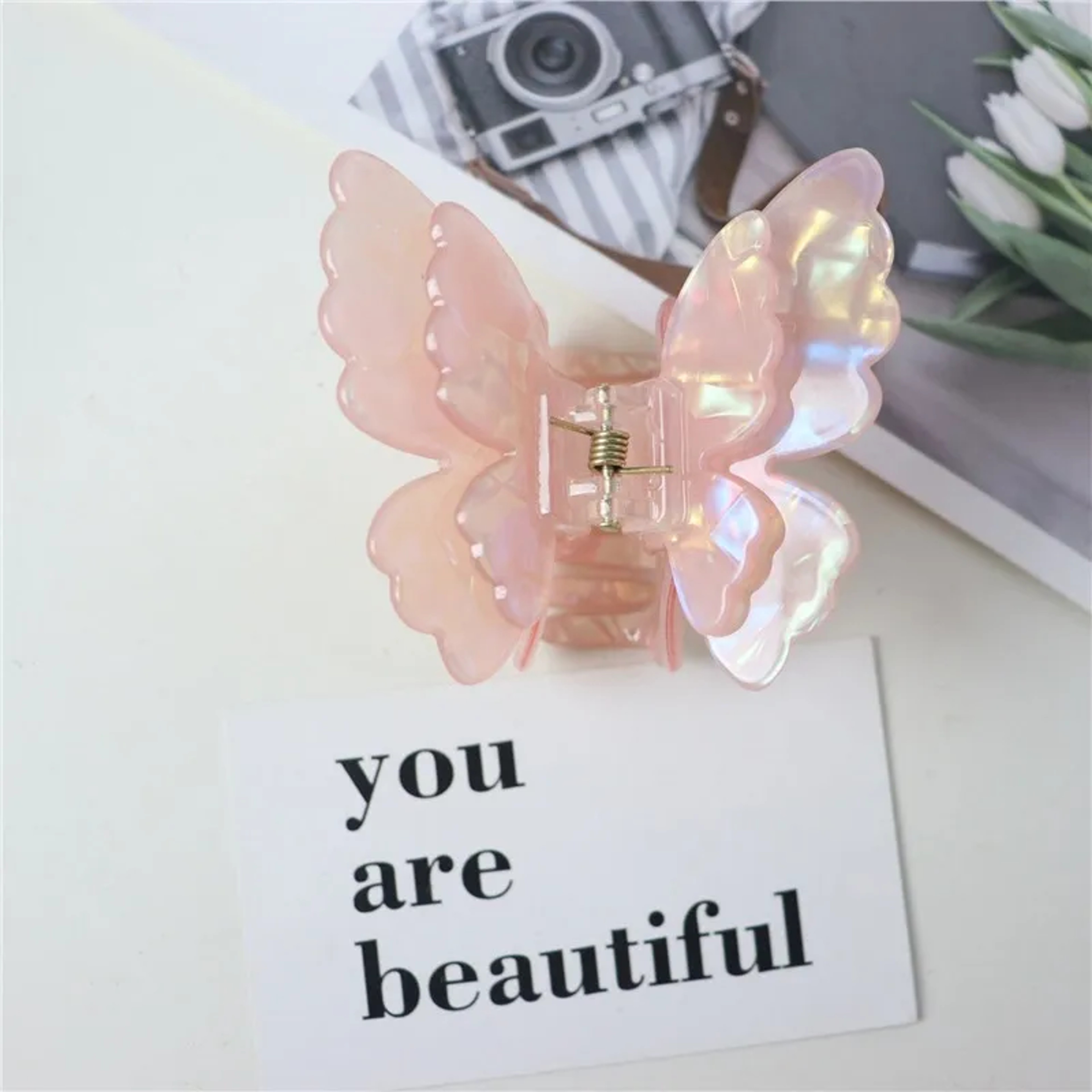Elegant Butterfly Hair Claw Acetate Hair Clip For Women  Girls 9