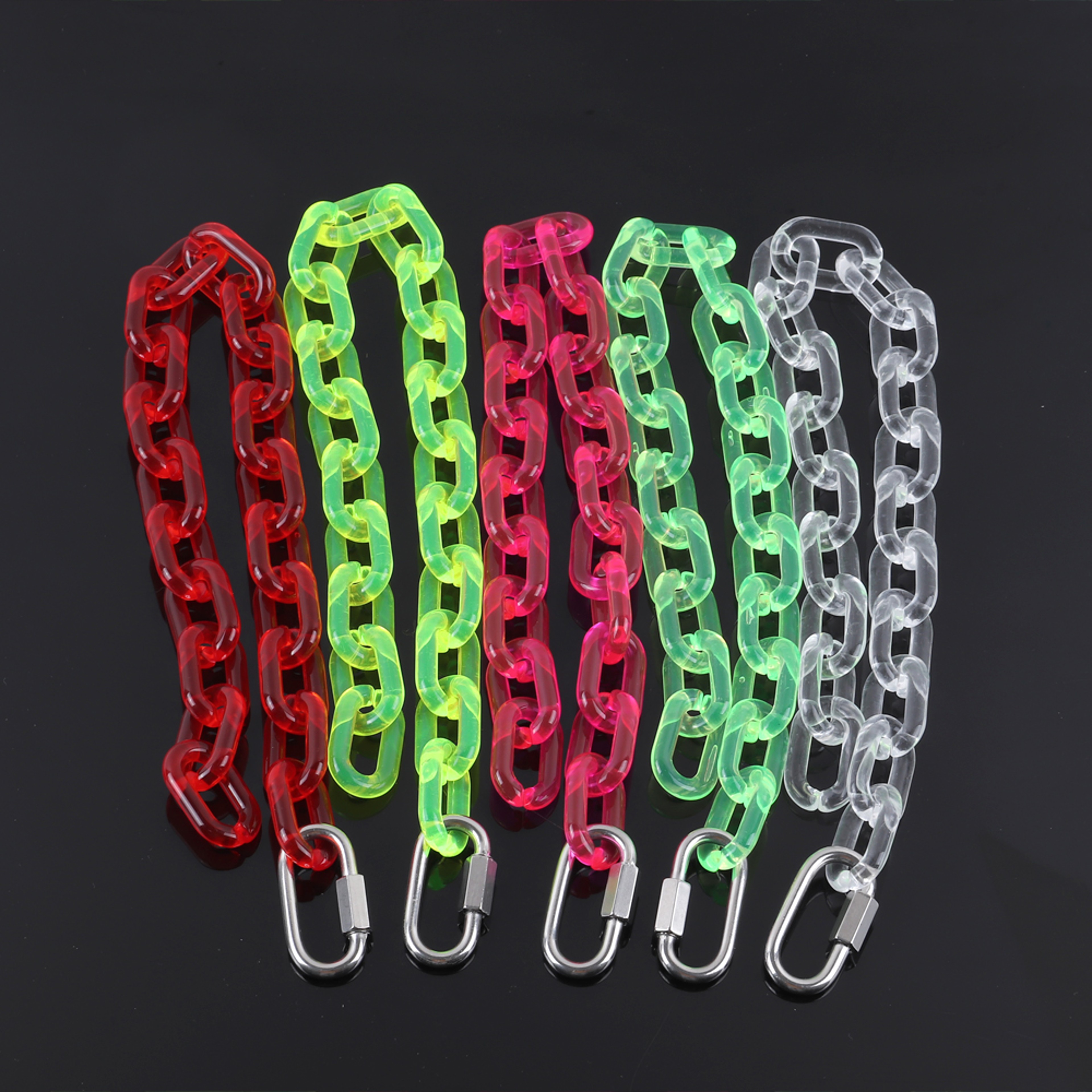 Transparent Acrylic Chain Necklace Bold Chunky Geometric Statement Necklace for Women & Men – view 2