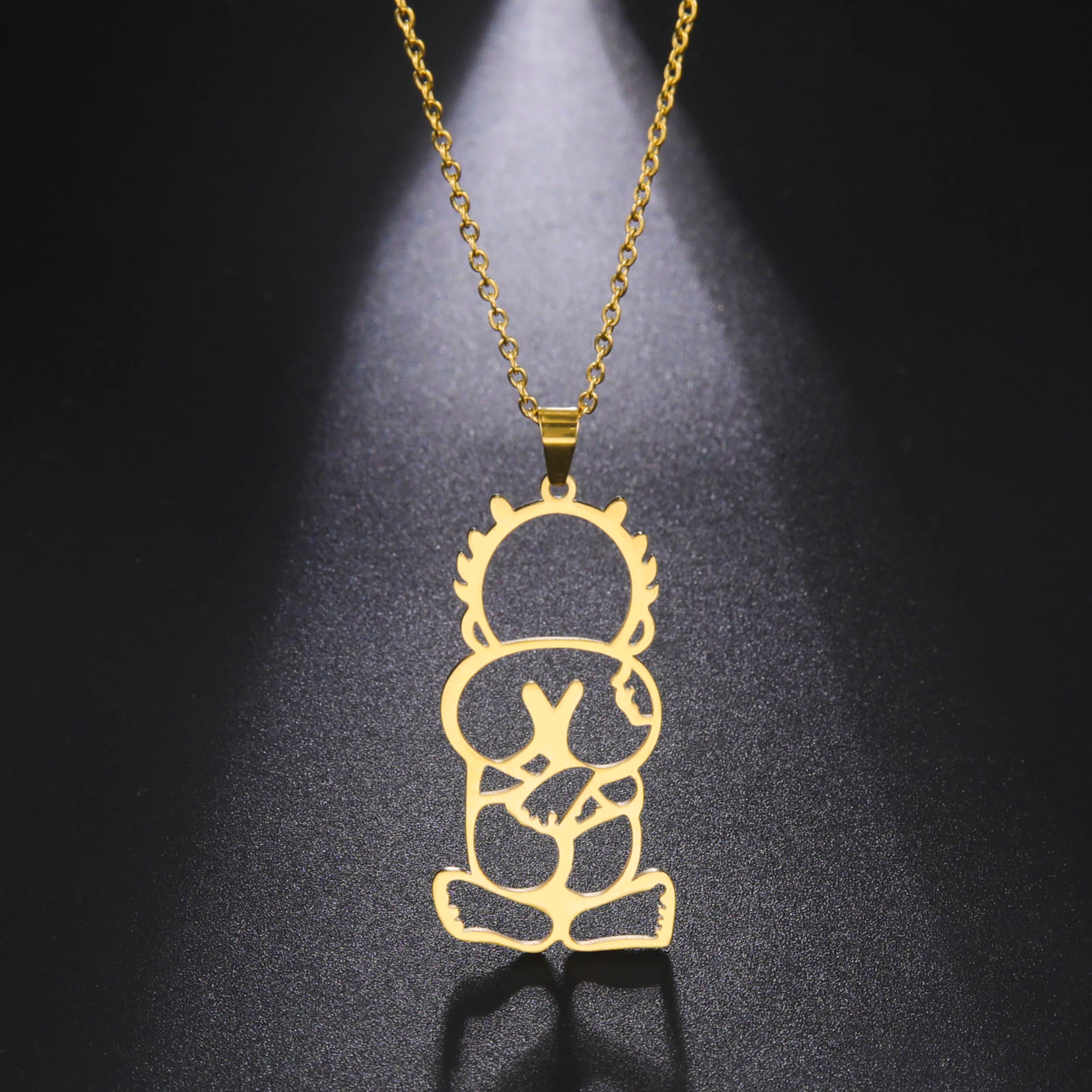 Handala Pendant Necklace Stainless Steel Pendant Retro Palestinian Necklace For Men  Women 1