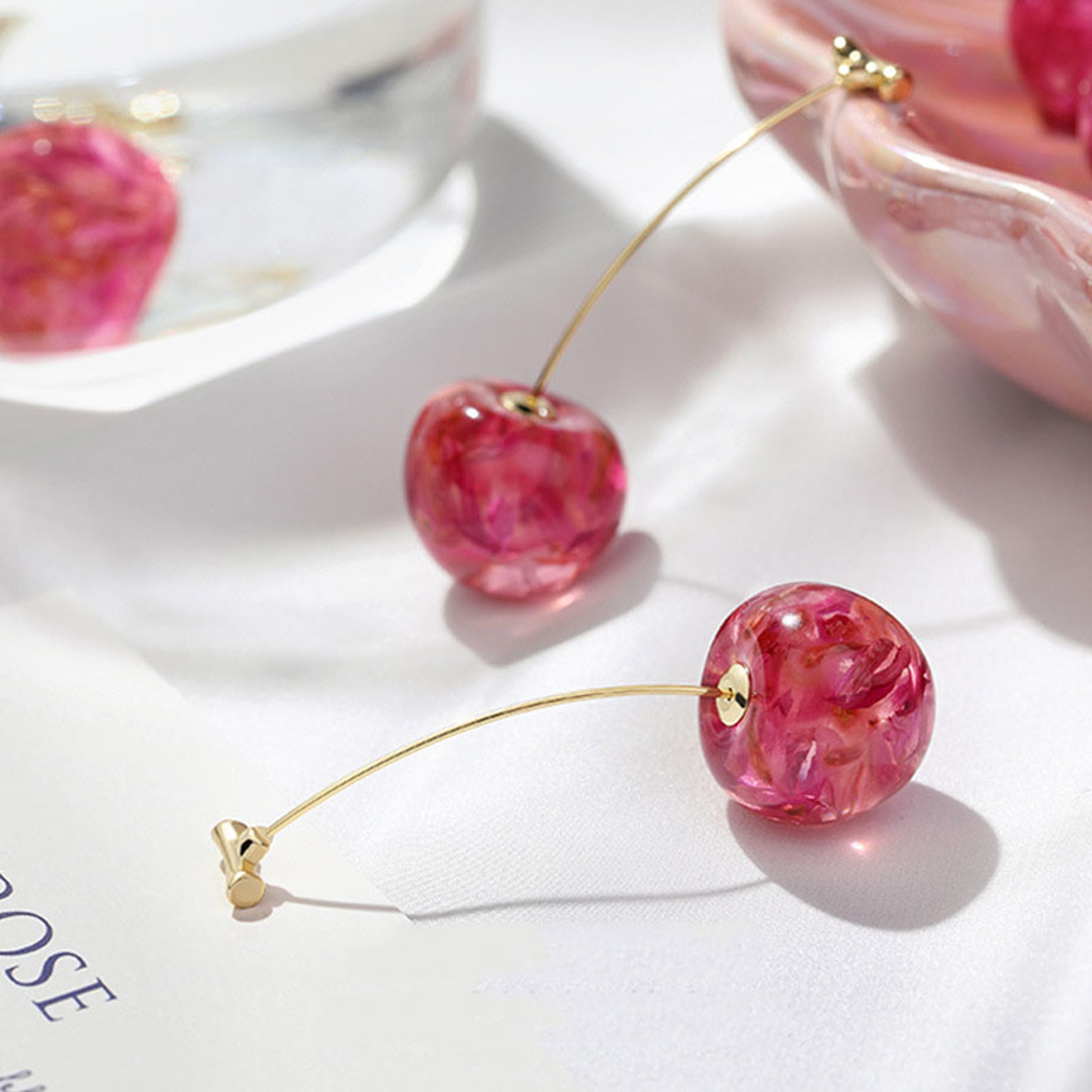 Cute Cherry Stud Earrings Fashion Fruit Earrings for Women & Girls – view 3