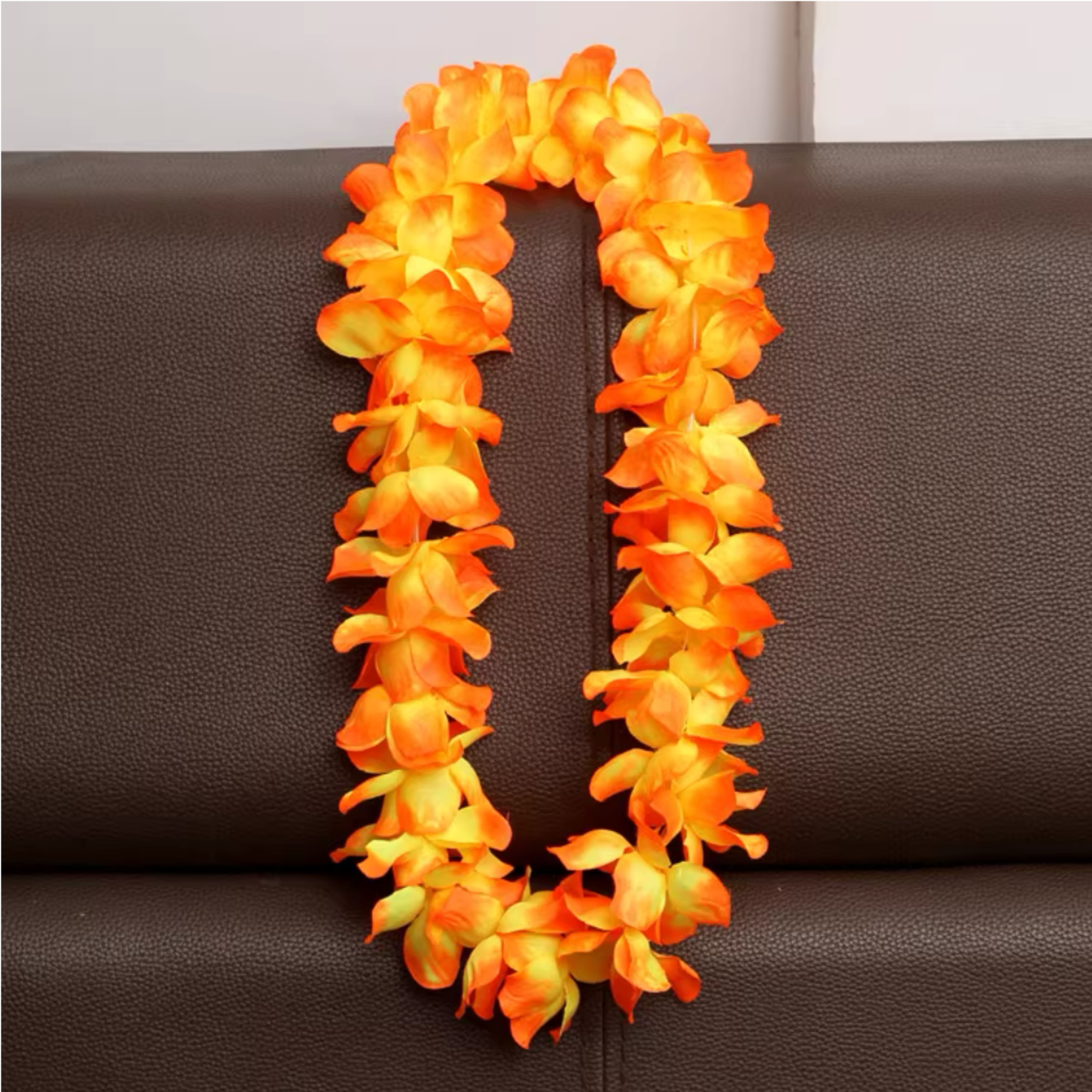 Hawaiian Lei Necklace Tropical Hula Flower Garland for Beach Parties & Luau Accessories – view 7