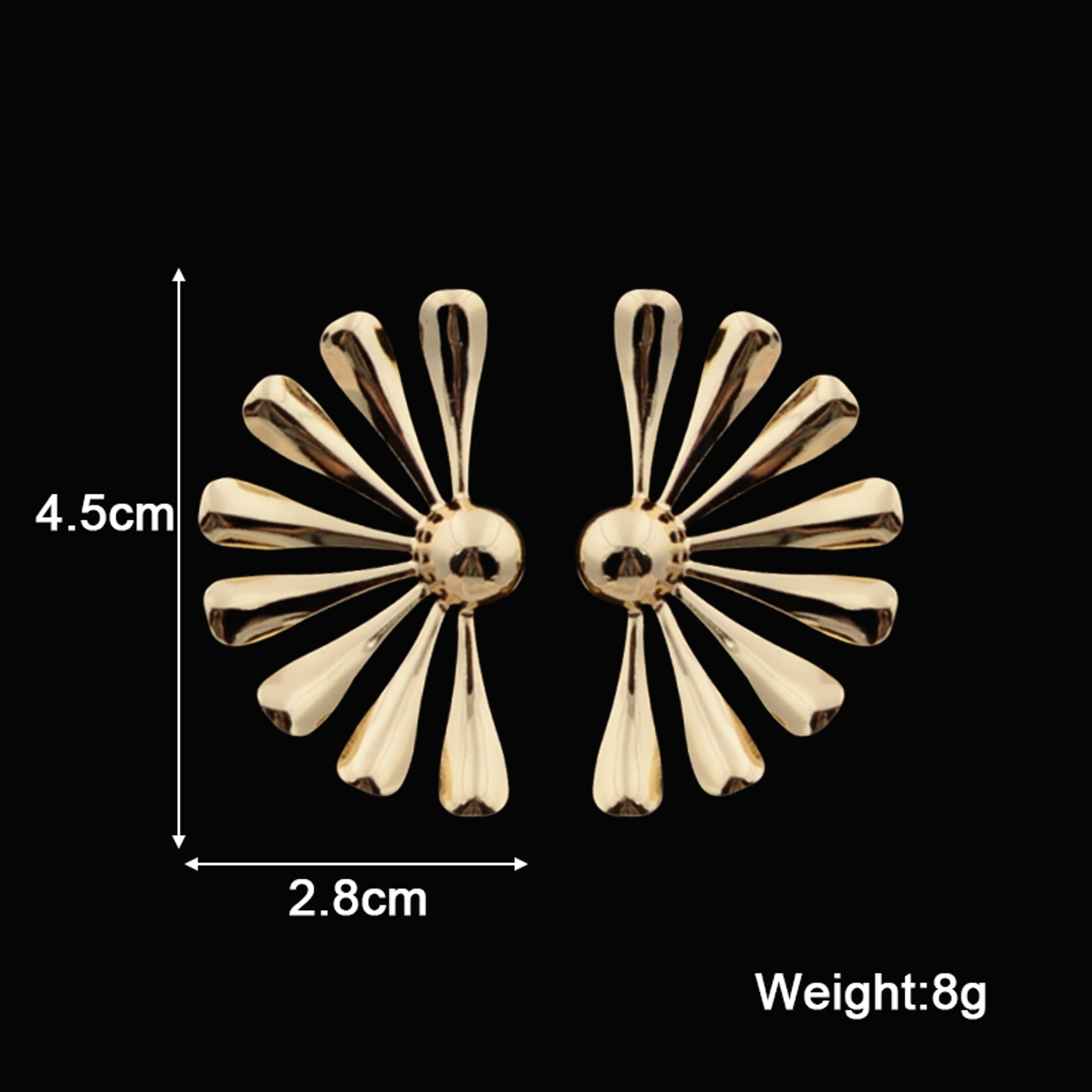 Blooming Sunflower Stud Earrings for Women Bold Floral Statement Earrings – view 2