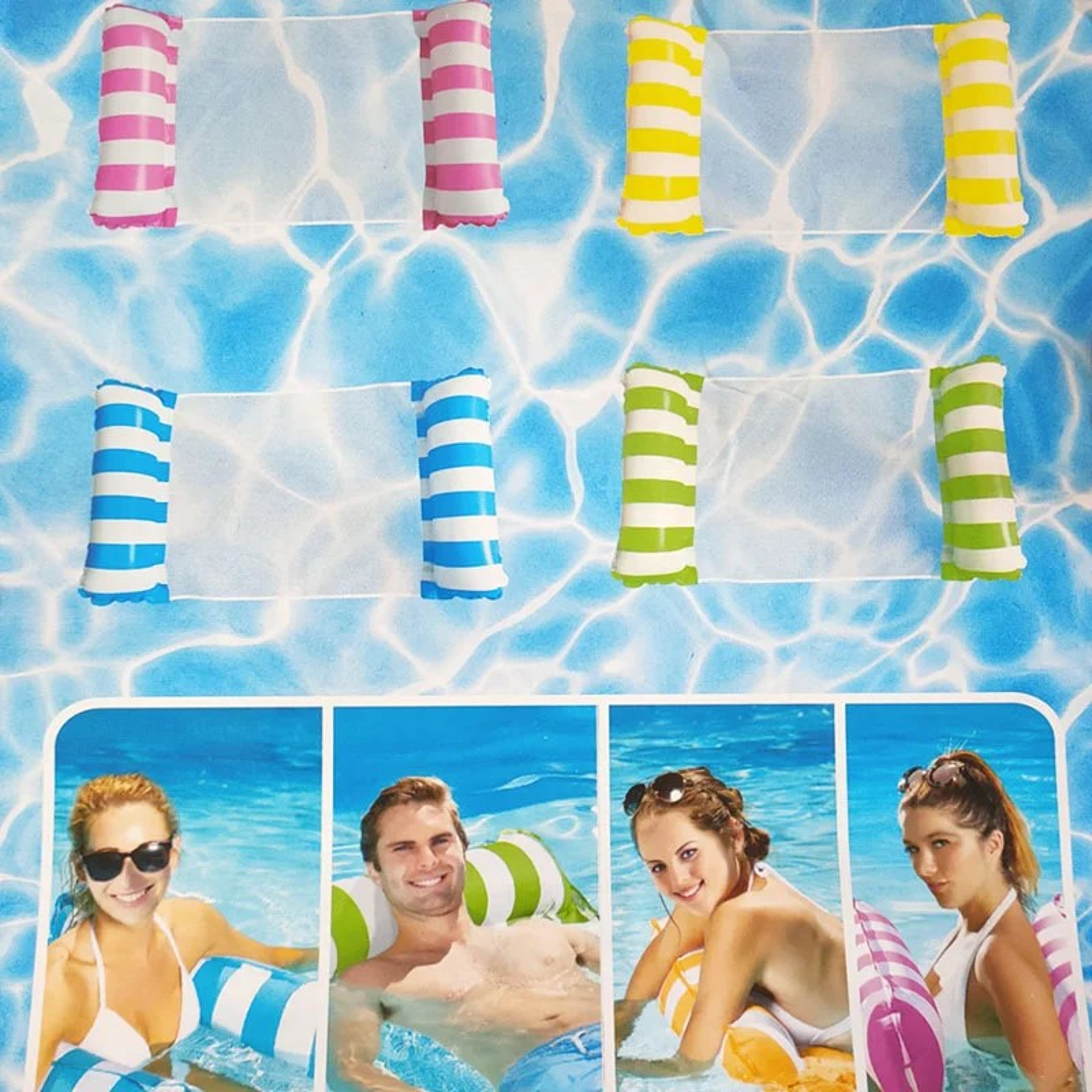 Inflatable Pool Float Water Hammock Floating Lounge Chair For Pool  Beach Relaxation 1