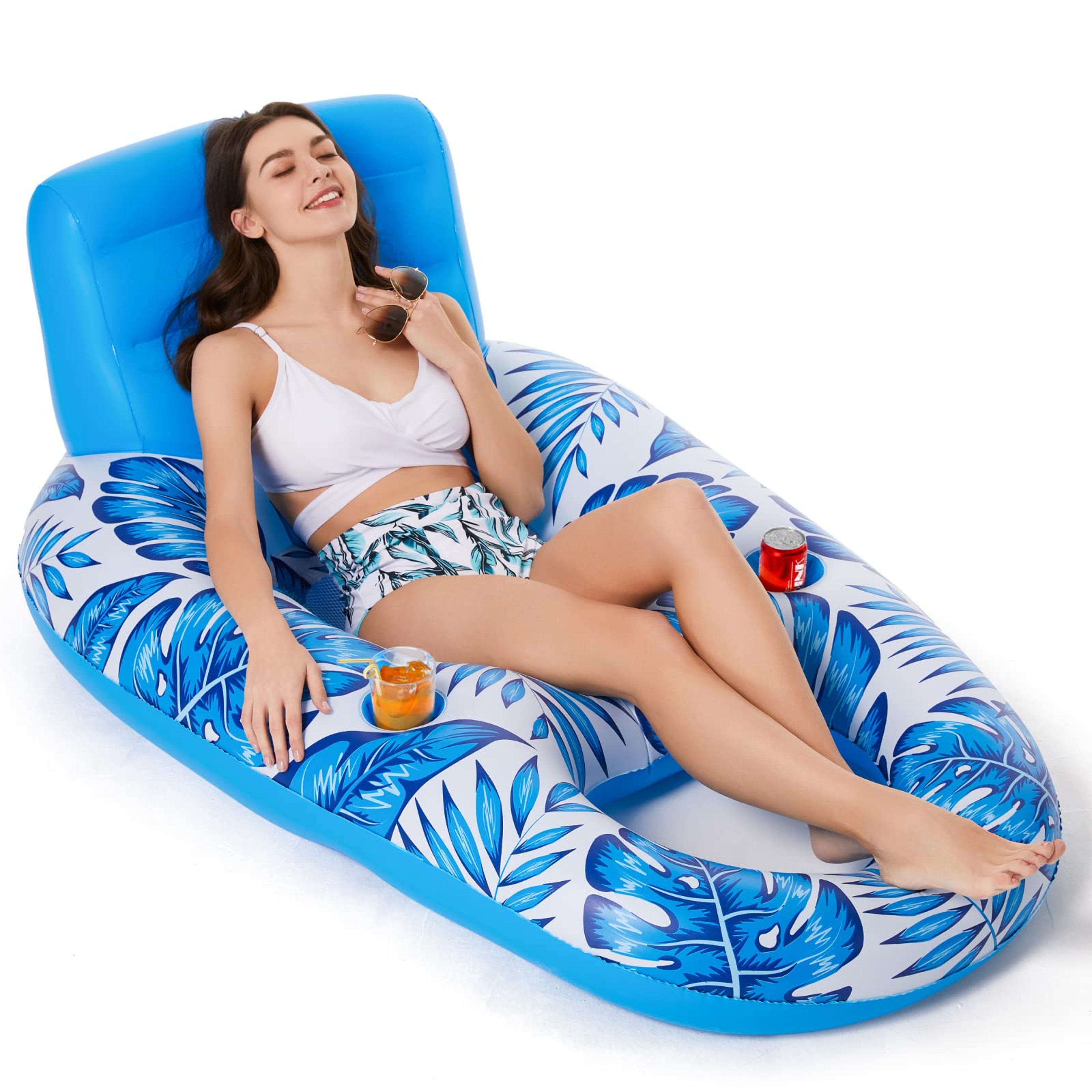 Luxury Inflatable Pool Float Lounge for Adults Comfortable Floating Pool Chair Raft – view 3