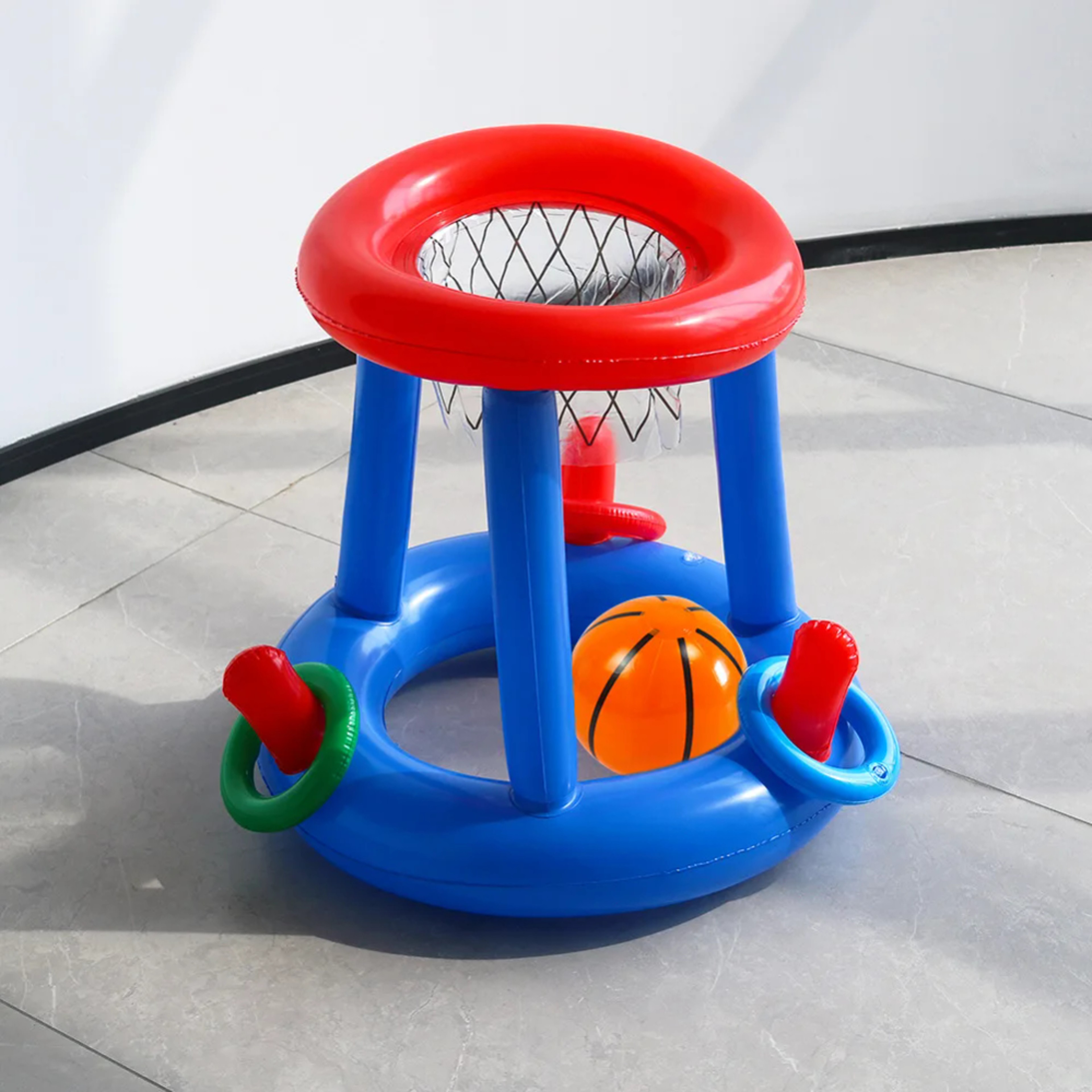 SplashHoops Pool Basketball Hoop Inflatable Pool Basketball Game Set with Floating Hoop & Ball – view 2
