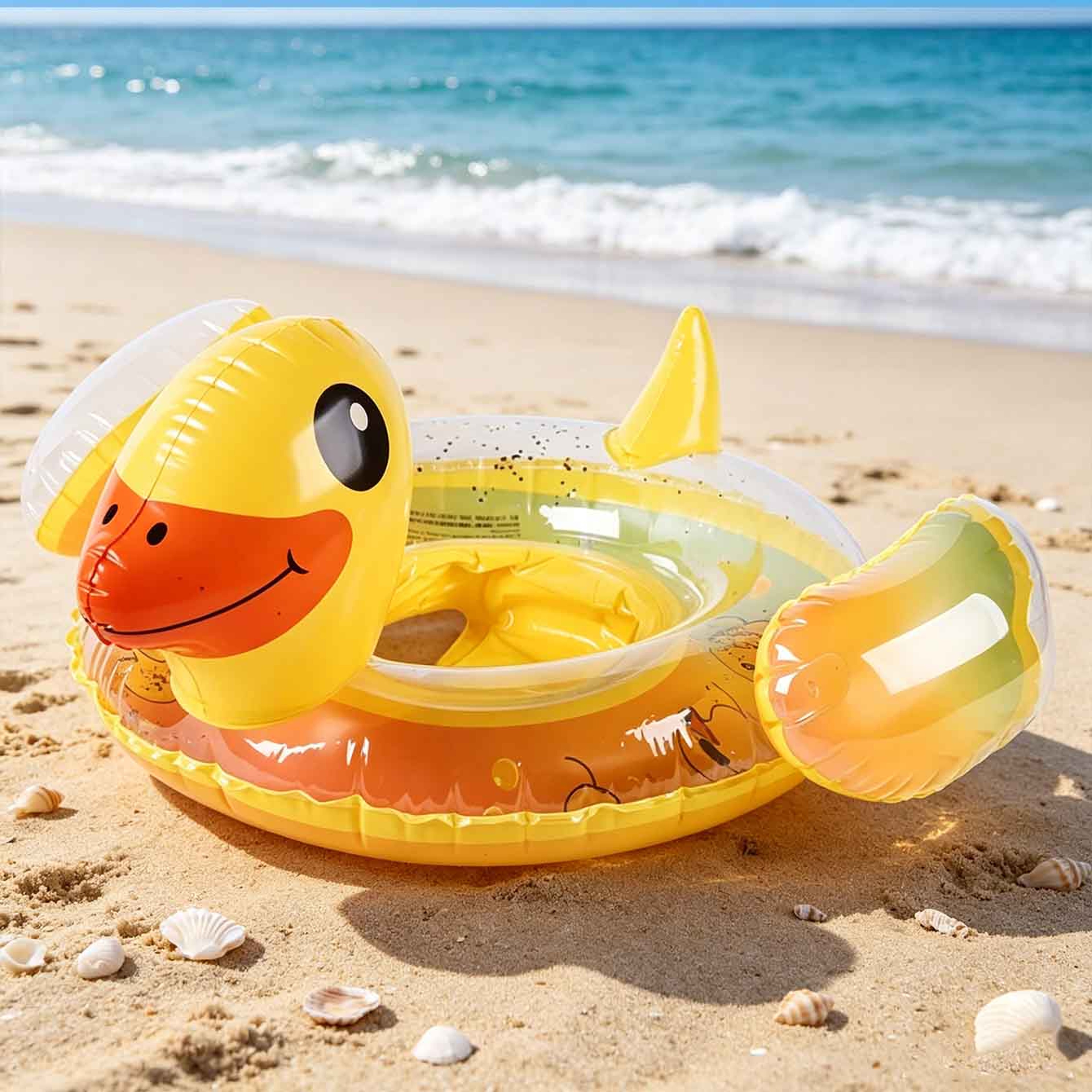 Cute Duck Pool Float Inflatable Swim Ring With Comfortable Seat For Summer Pool Fun 1