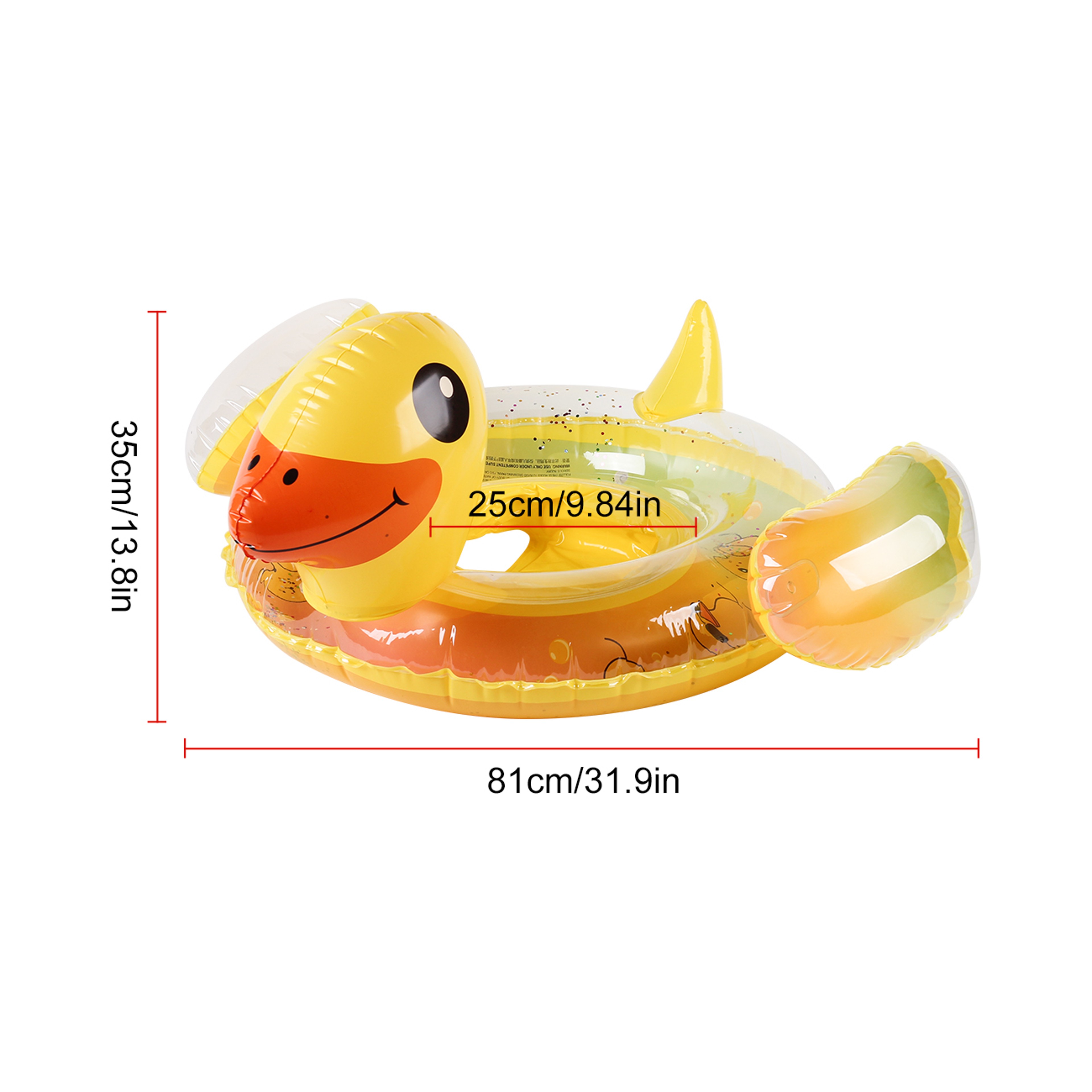 Cute Duck Pool Float Inflatable Swim Ring With Comfortable Seat For Summer Pool Fun 4