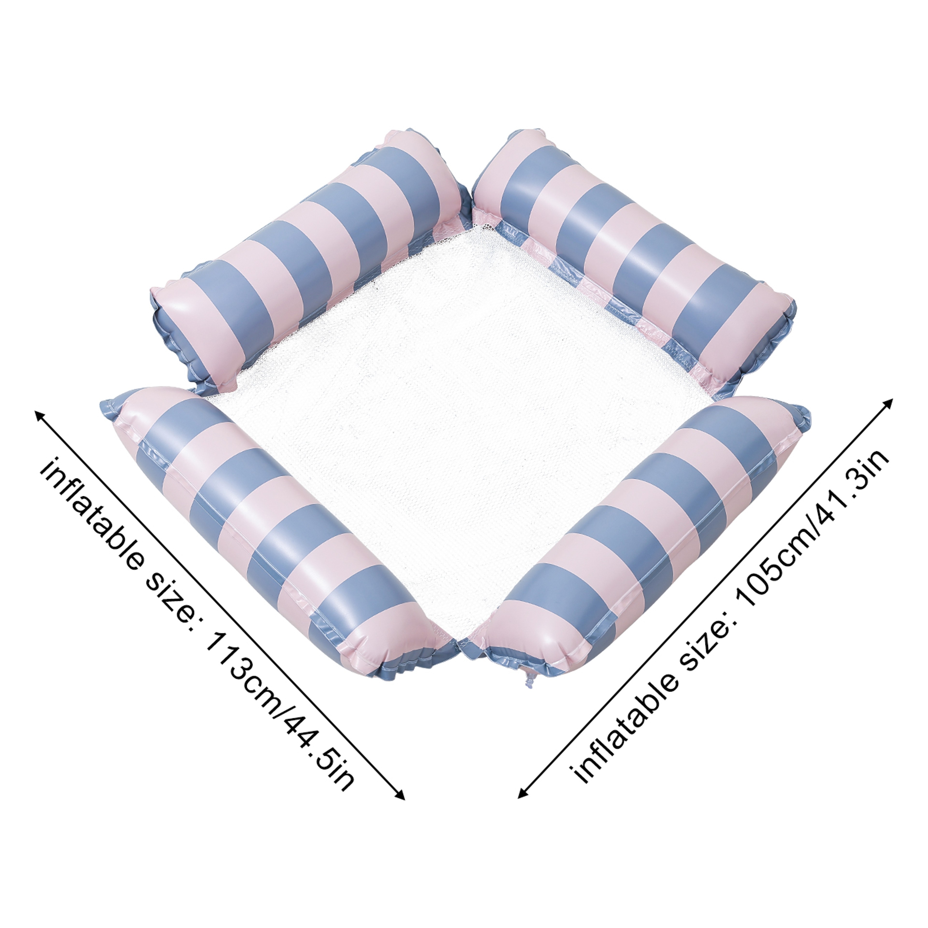 Cooling Mesh Inflatable Pool Float Water Hammock Chair For Adults Portable Pool Lounge Chair For Su 2