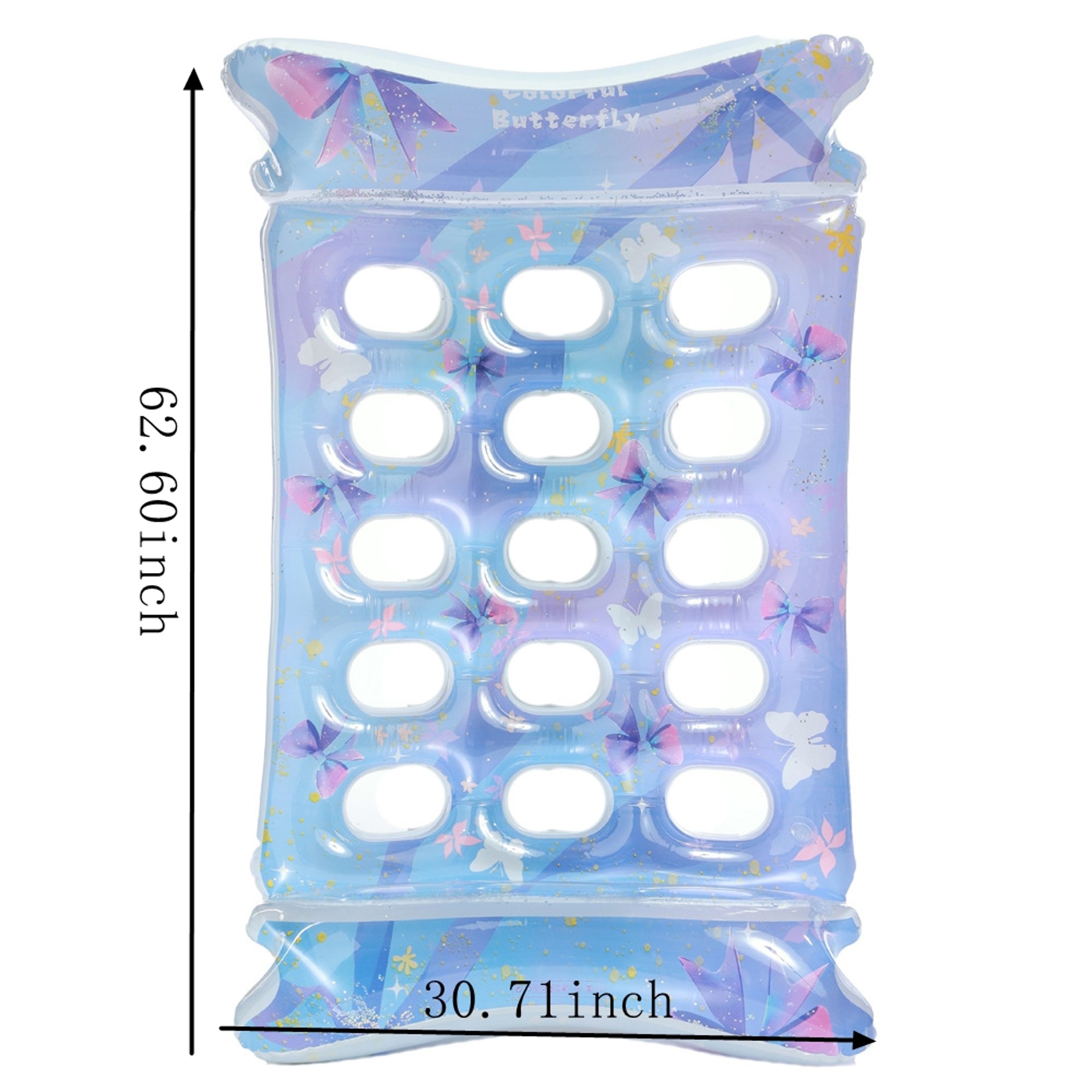 Cooling Inflatable Pool Float With Water Hole Adjustable Pool Lounger For Relaxing  Tanning 5