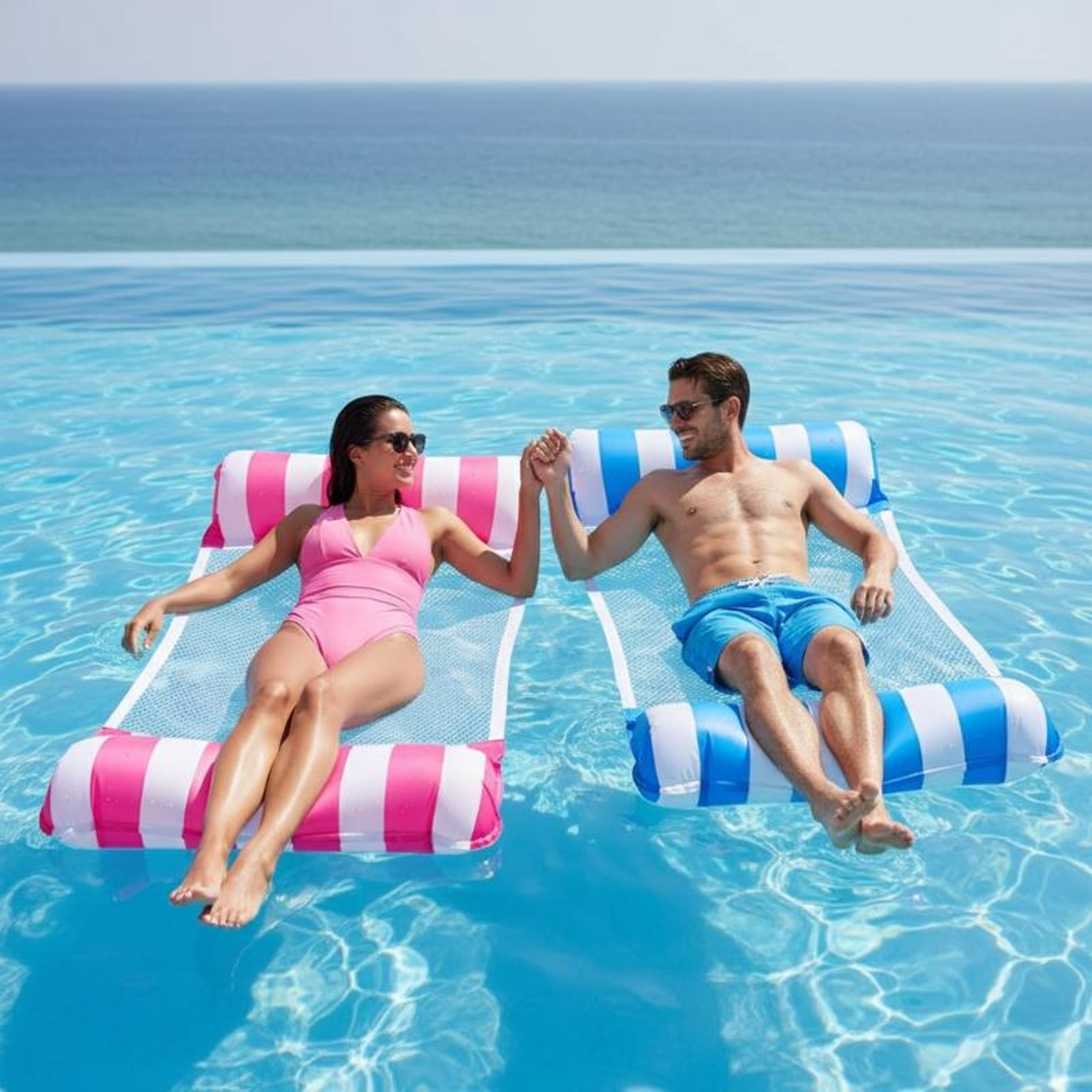 Portable Pool Hammock Float Foldable Inflatable Water Hammock Floating Pool Lounger For Beach  Pool 0