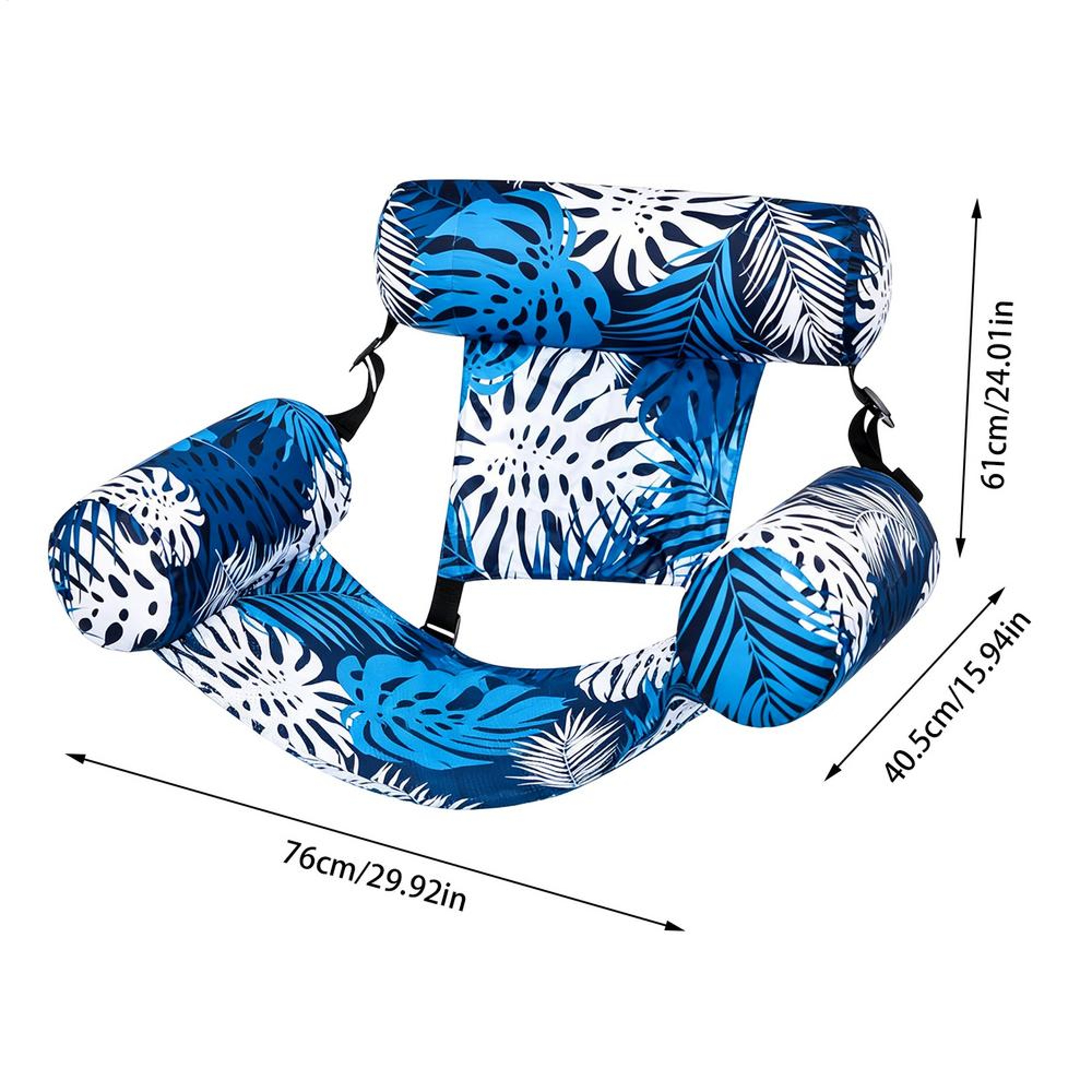 Inflatable Pool Lounger with Armrest & Backrest Adult Pool Float Chair Water Hammock Recliner – view 8