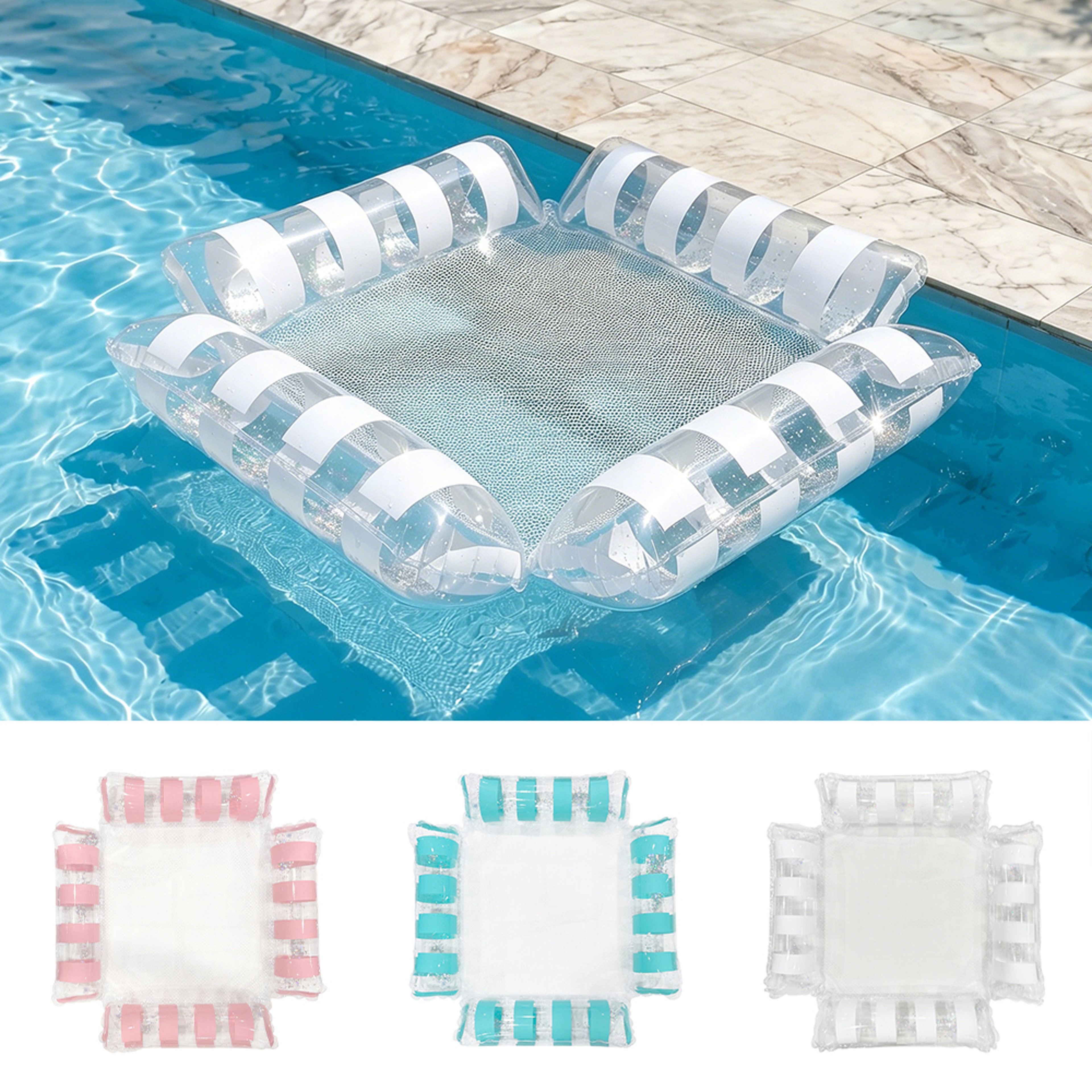 Pool Hammock Float Inflatable Pool Float & Water Lounge for Adults – view 1
