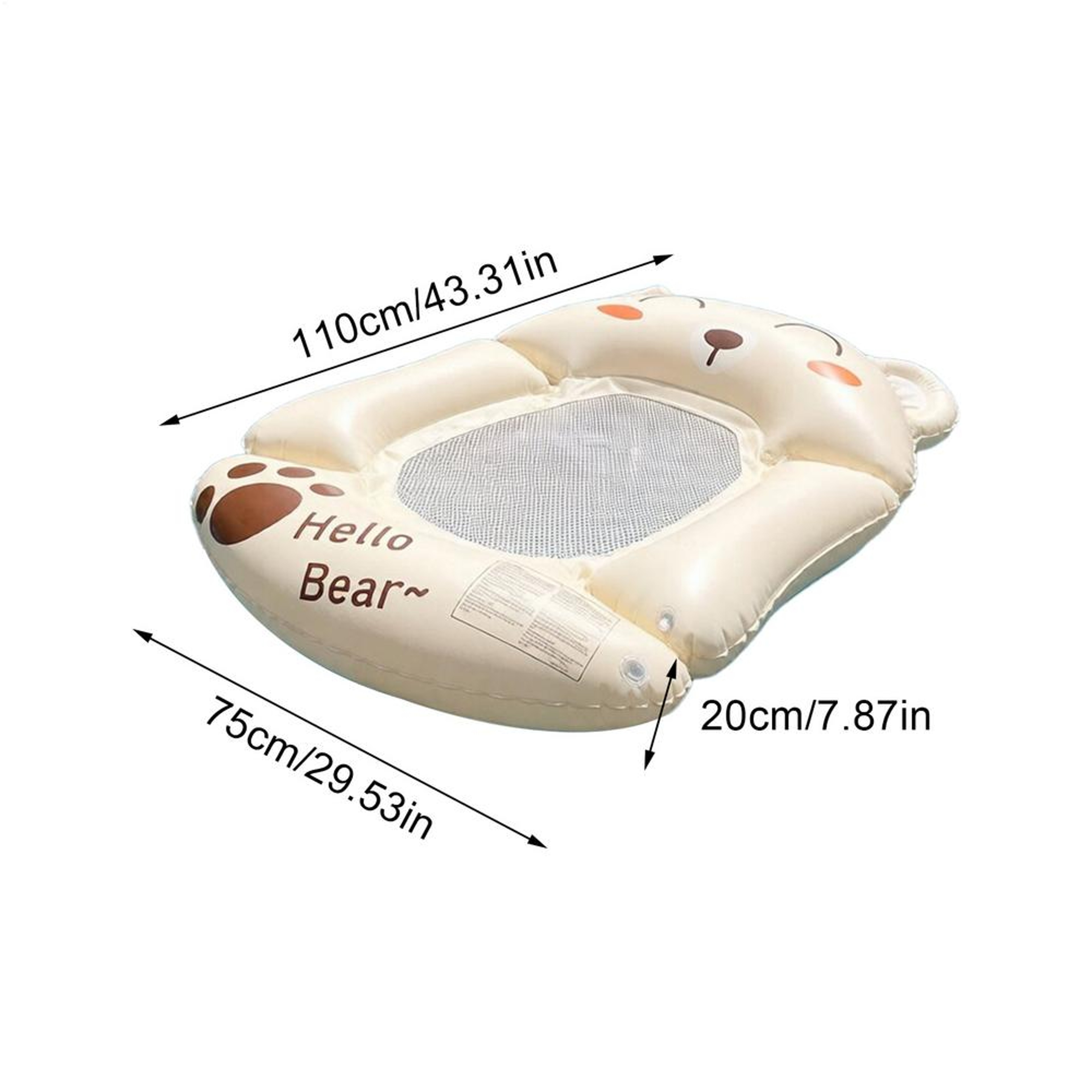 Cute Inflatable Pool Float Foldable Pool Lounge Float for Beach, Lake & Summer Parties – view 8