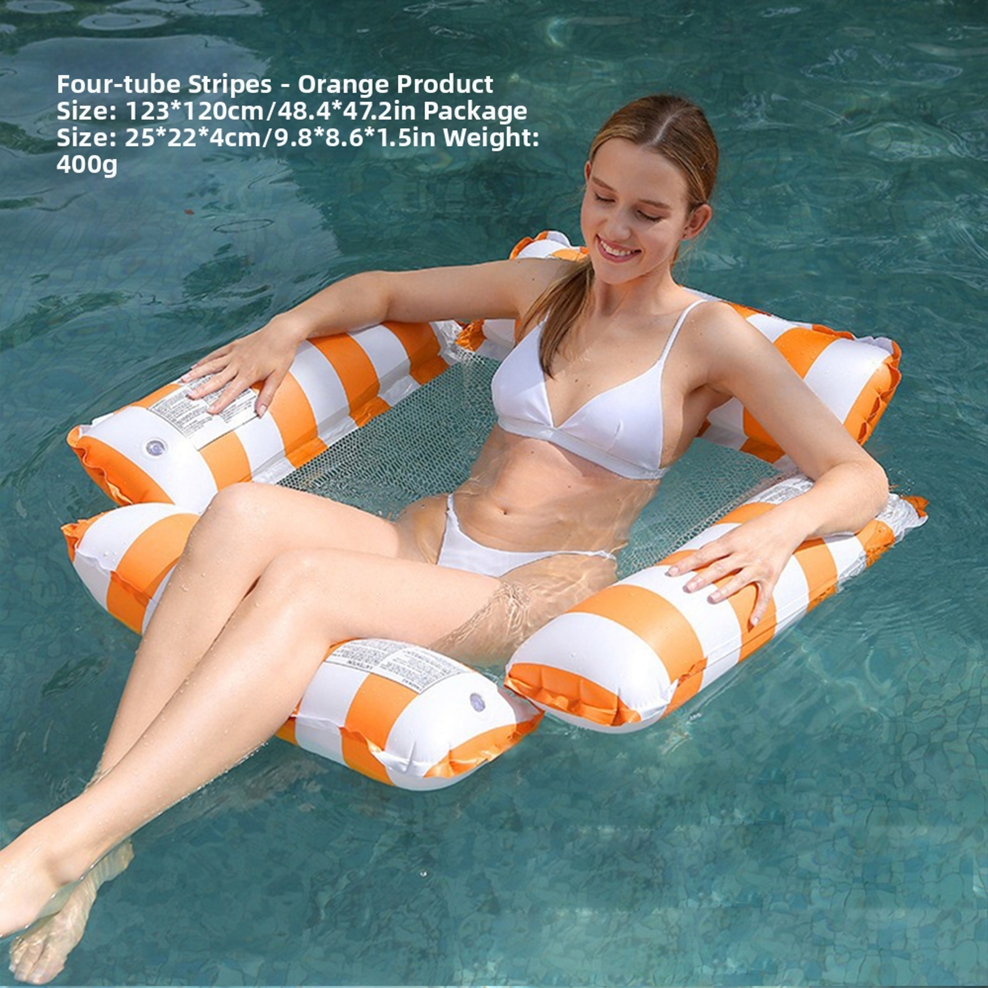 Inflatable Pool Float Thickened PVC Anti Rollover Water Lounger For Adults Summer Beach Pool Party 5