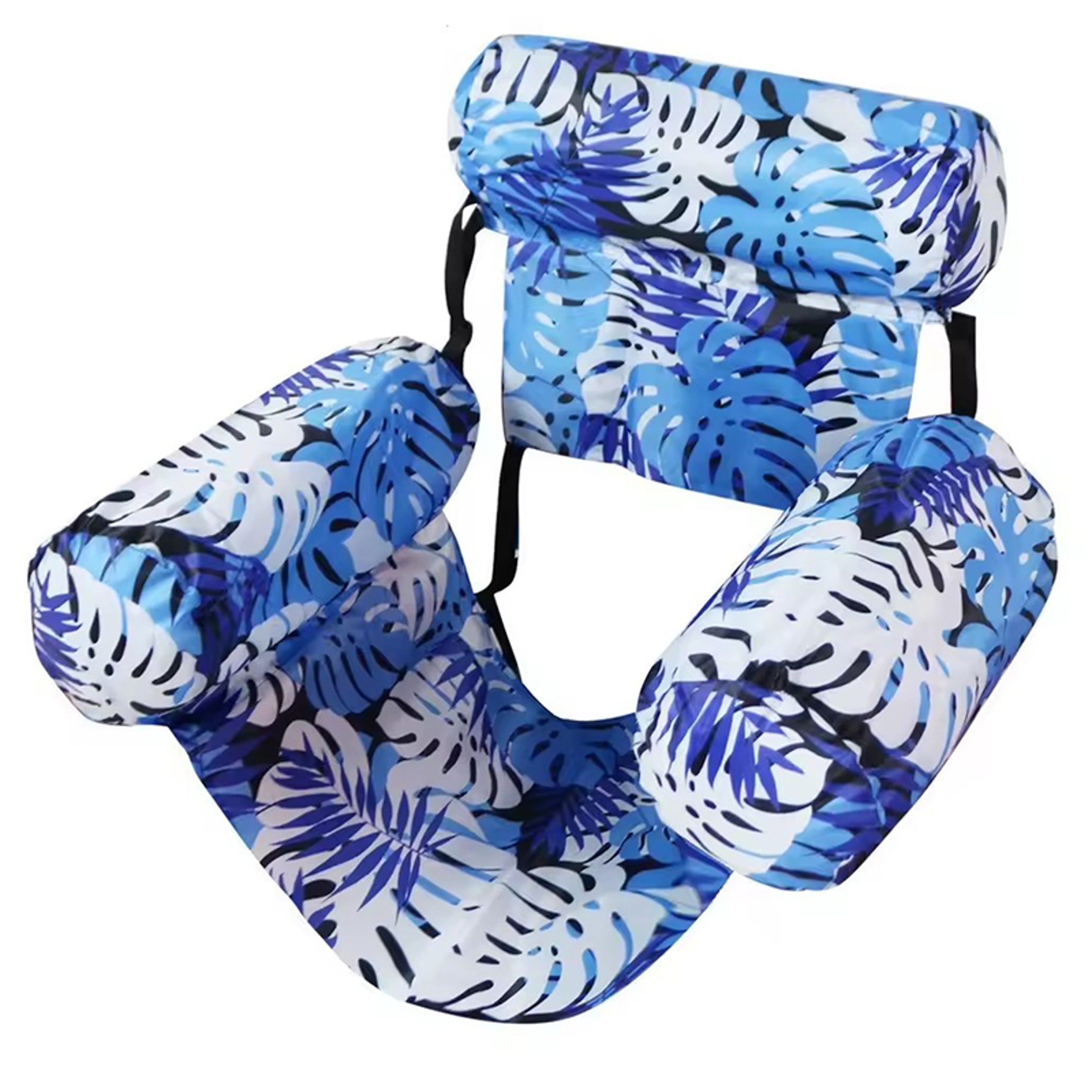 Inflatable Pool Hammock Float Chair Foldable Adult Pool Float  Floating Water Lounge Recliner 2