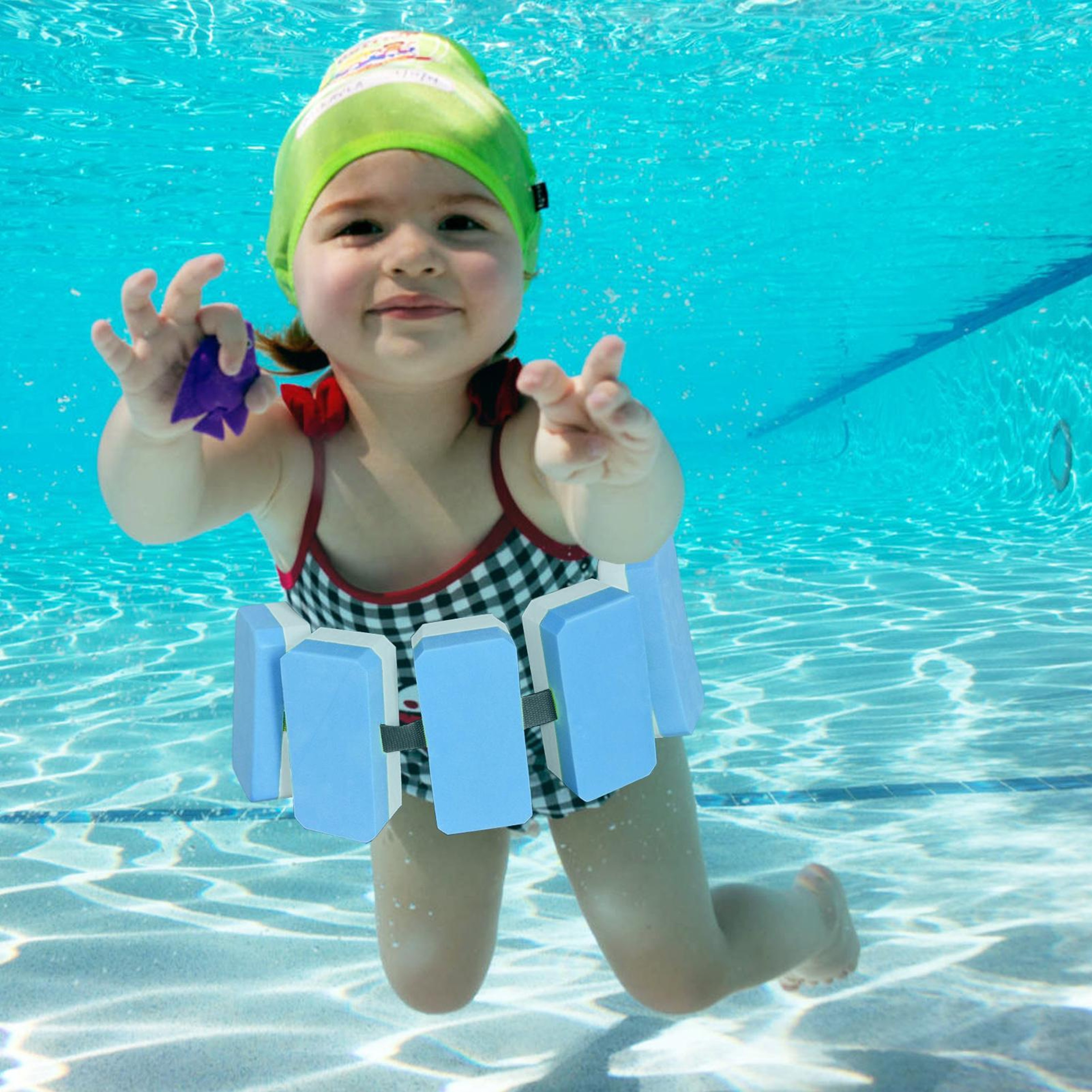 Kids Swim Training Belt with EVA Float Pads Adjustable Swim Float Belt for Safe Swimming Lessons – view 3