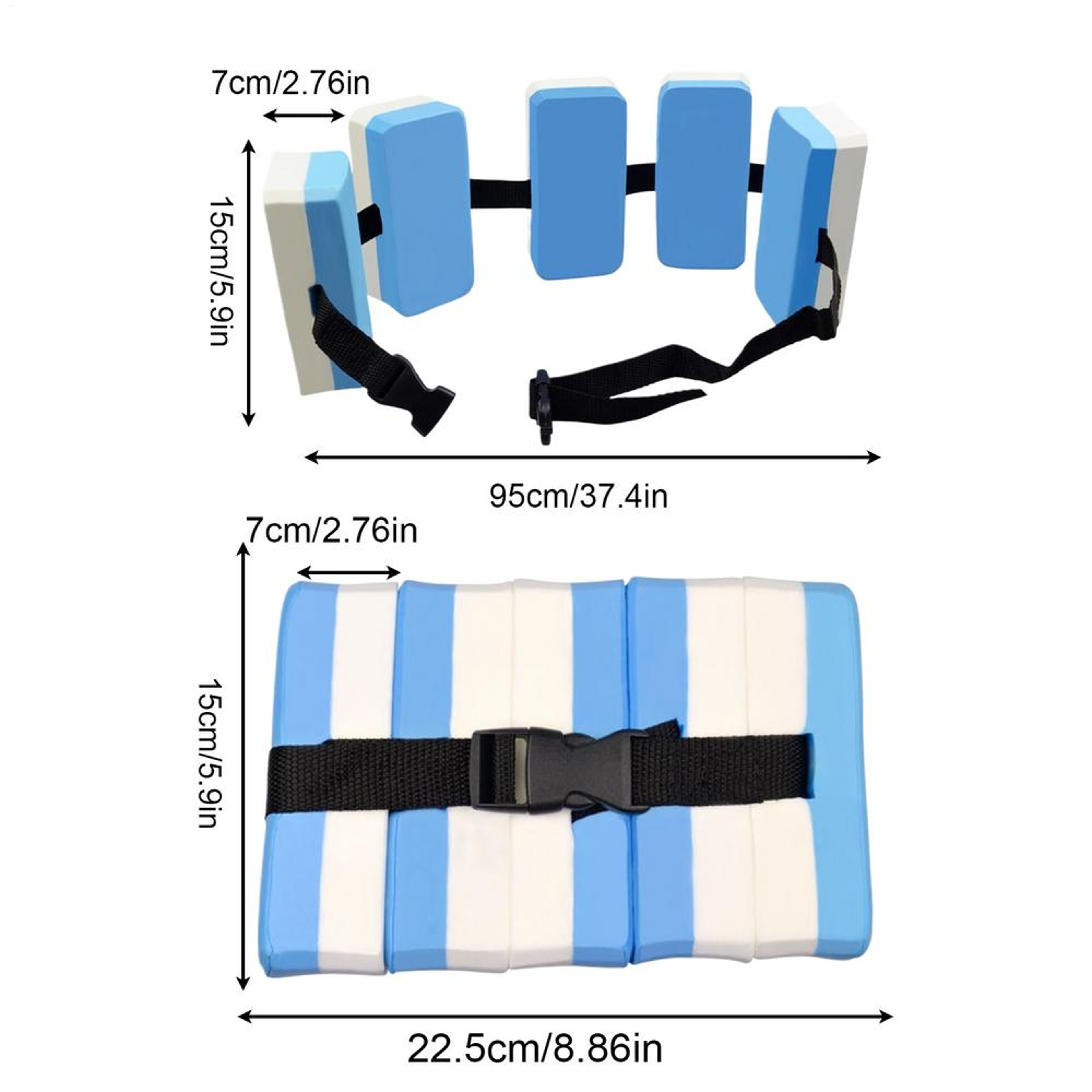 Kids Swim Training Belt with EVA Float Pads Adjustable Swim Float Belt for Safe Swimming Lessons – view 7