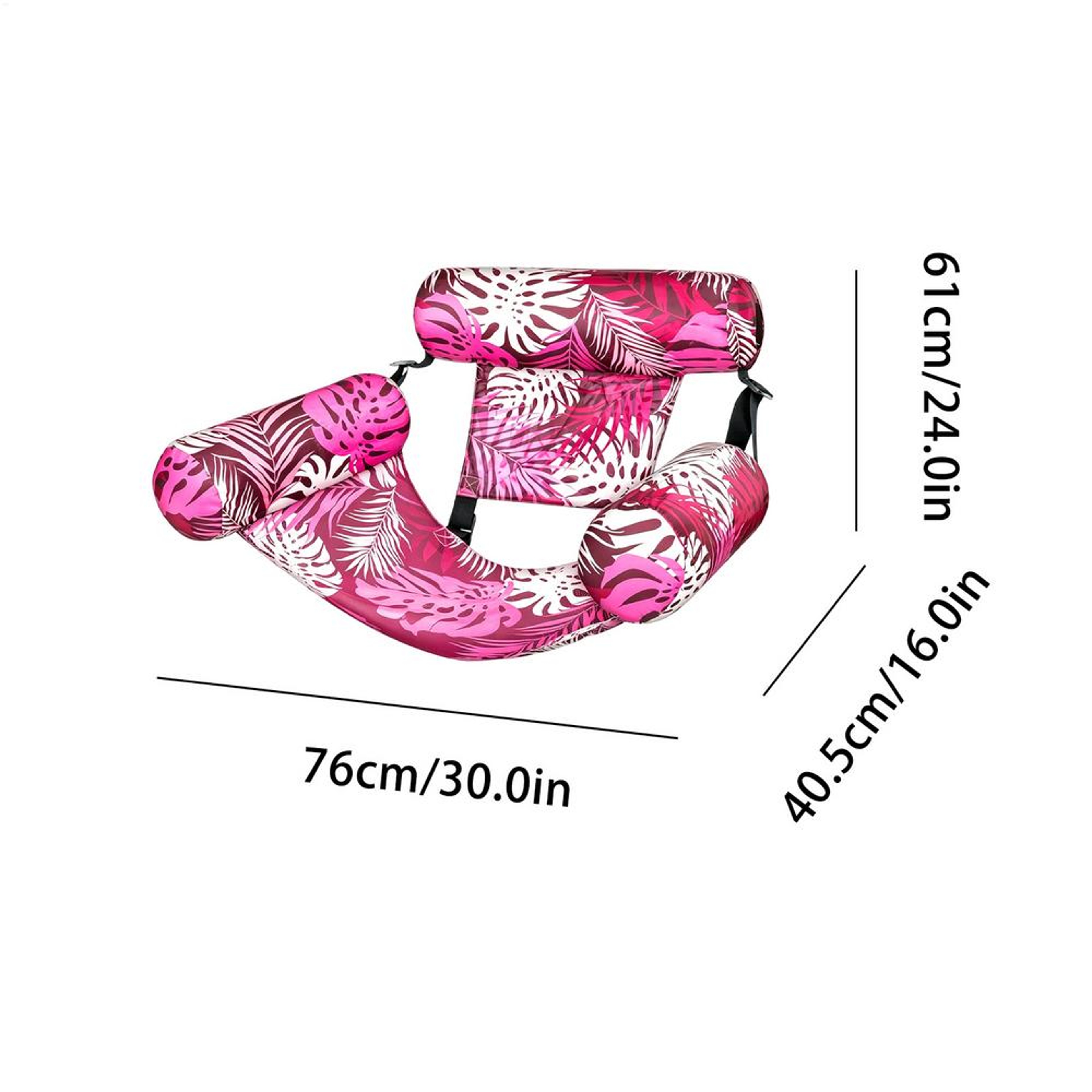 Luxury Pool Chair Float Inflatable Water Hammock PVC Pool Lounger With Armrests For Adults 2