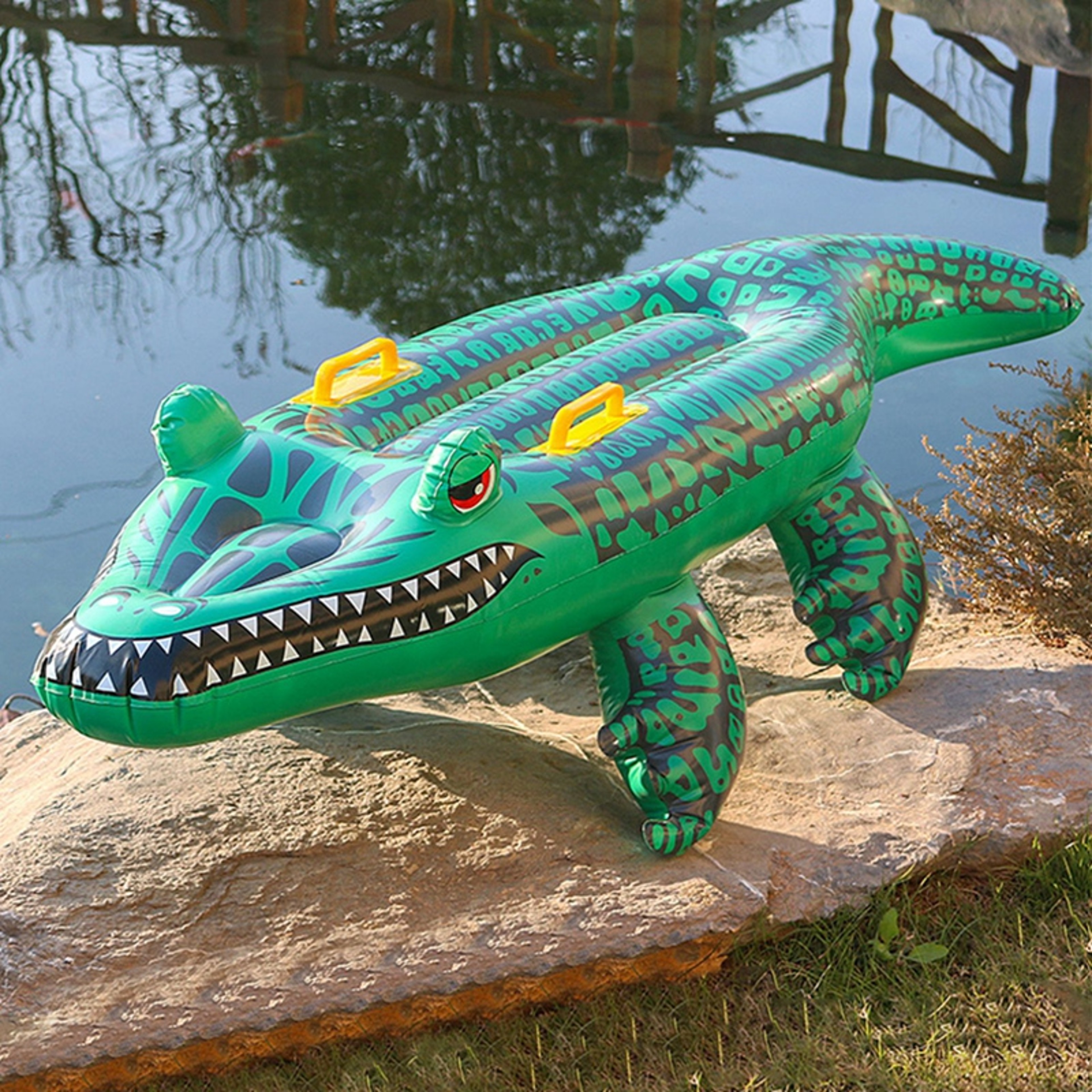 Inflatable Crocodile Float For Kids Realistic Animal Pool Float  Summer Water Toy 6
