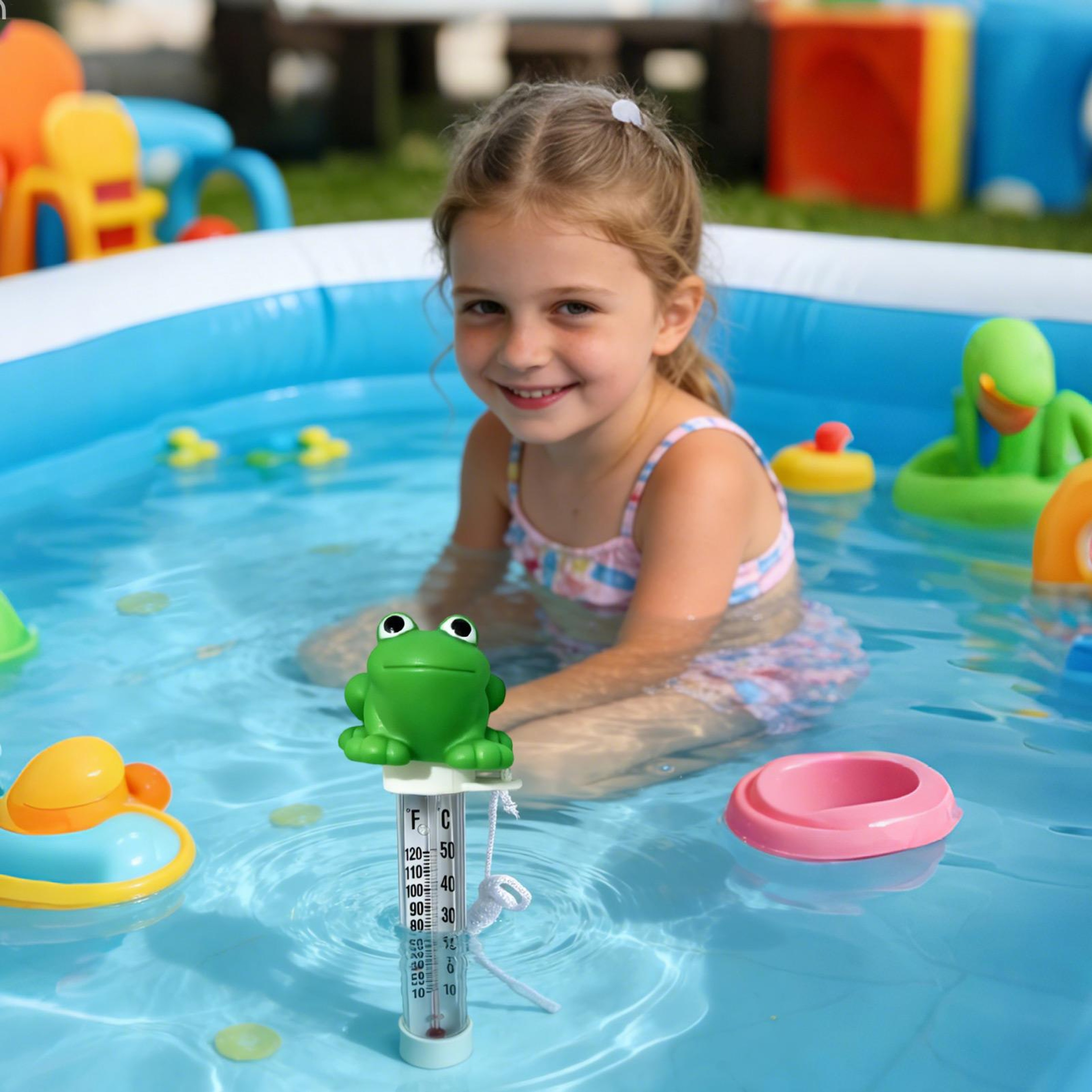 Floating Frog Pool Thermometer with Large Display Accurate Floating Pool Thermometer for Spa & Hot Tub – view 4