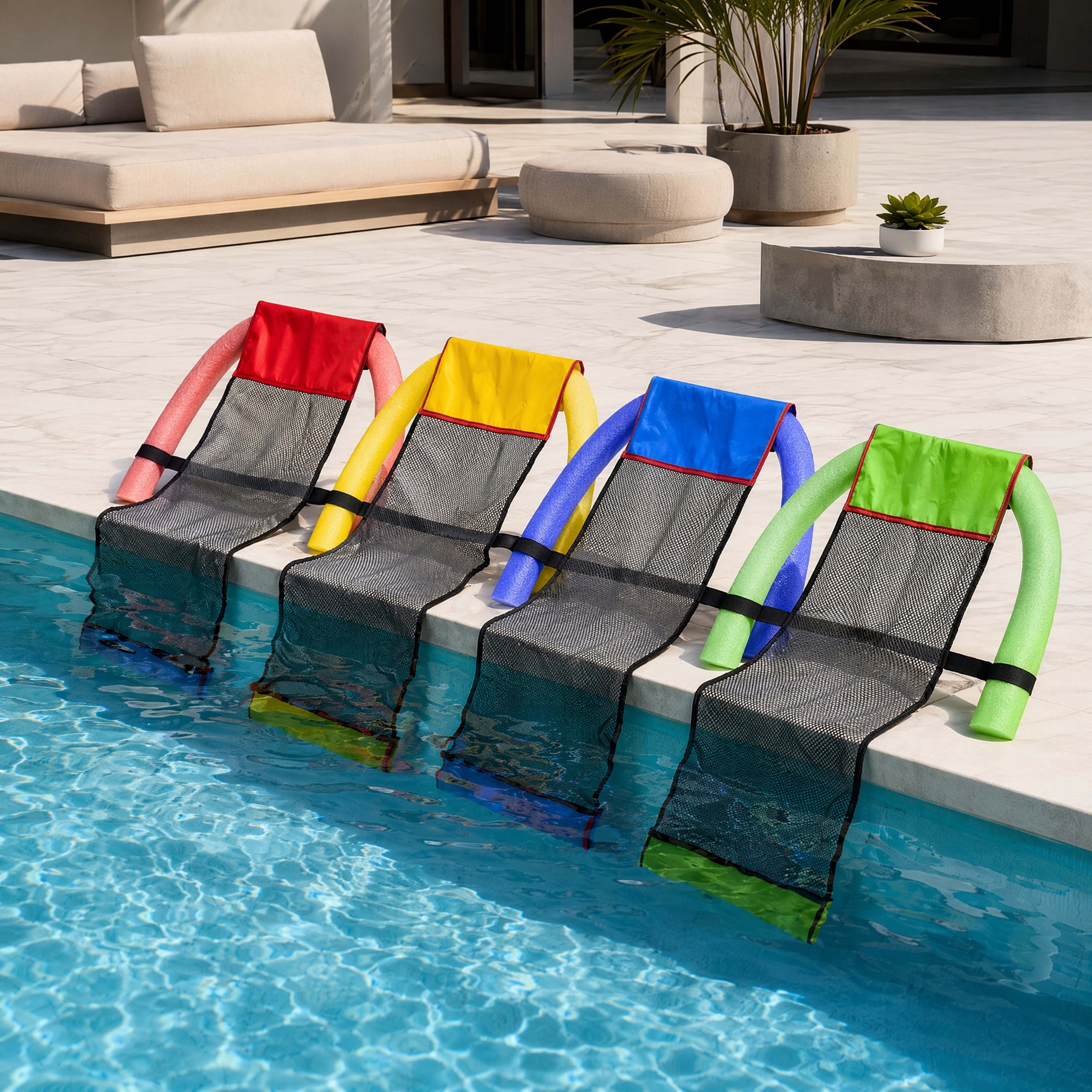 Floating Pool Hammock Replacement Mesh Durable Pool Hammock Replacement Mesh For Water Float Reclin 2
