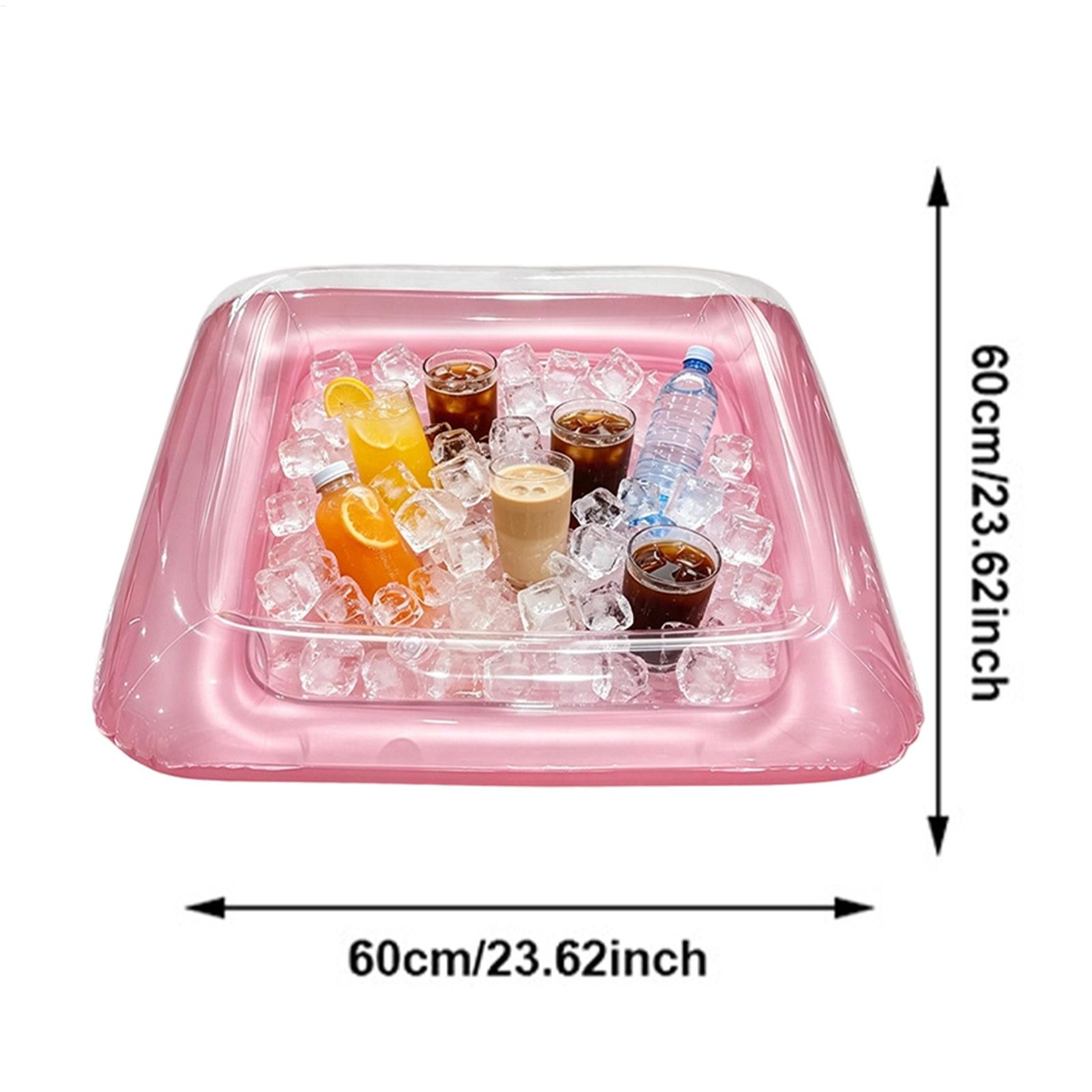 Person Inflatable Cooler Float Floating Drink Holder & Serving Bar with Drain Plug – view 6
