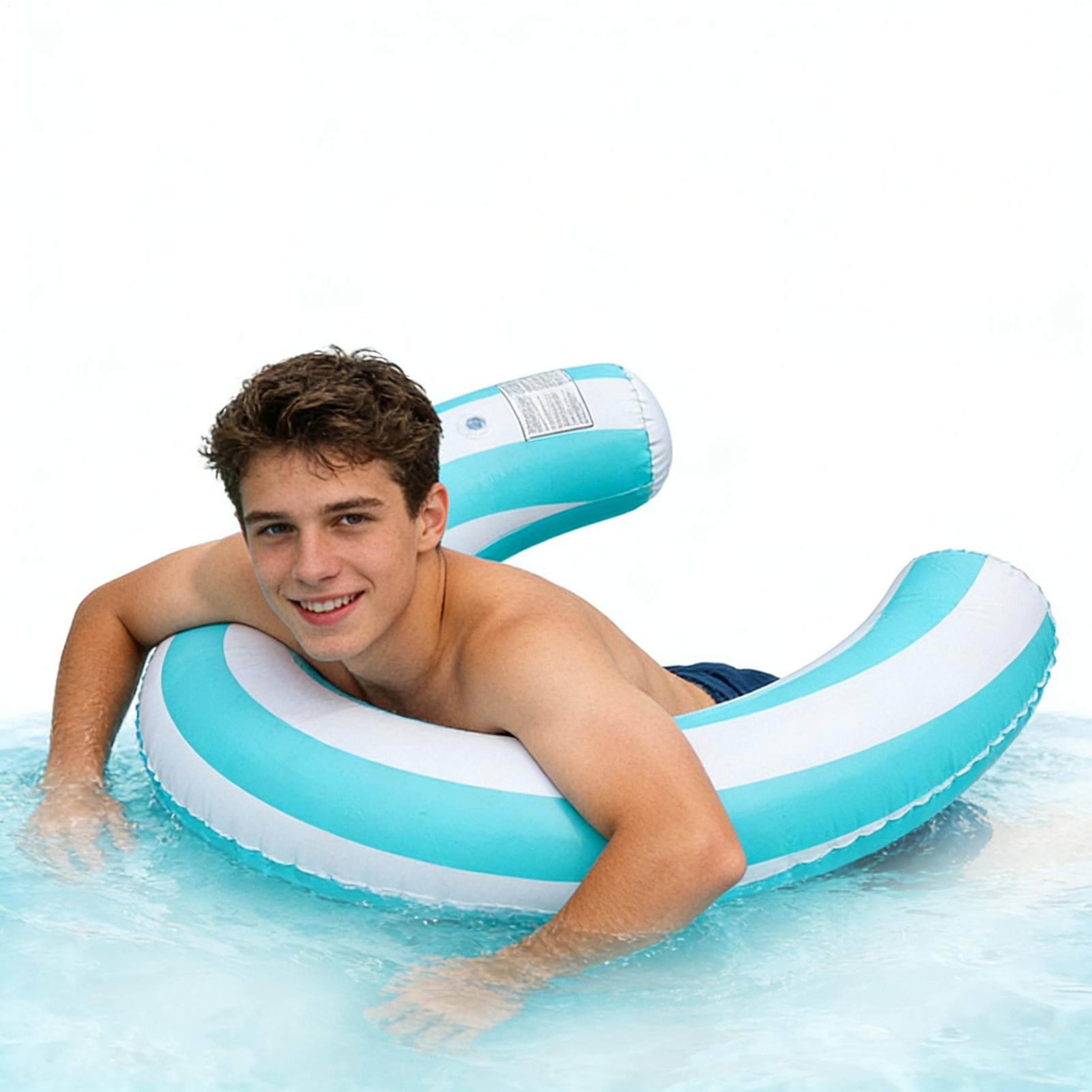 Candy Stripe Inflatable Pool Noodle U Shaped PVC Pool Float for Summer Swimming & Water Fun – view 3