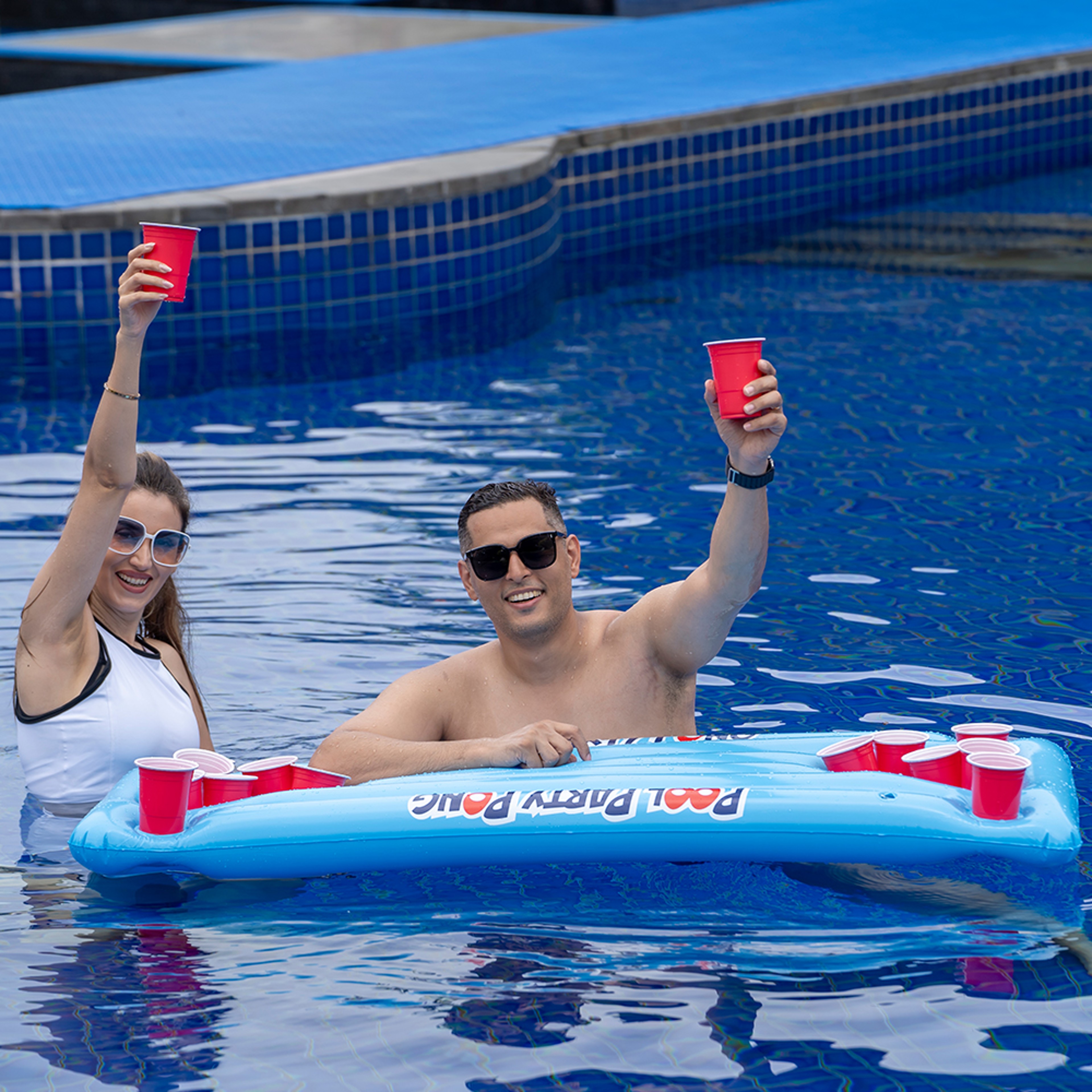 Summer Inflatable Pool Float with Cup Holder Floating Mattress Pool Lounge for Relaxing & Water Fun – view 5
