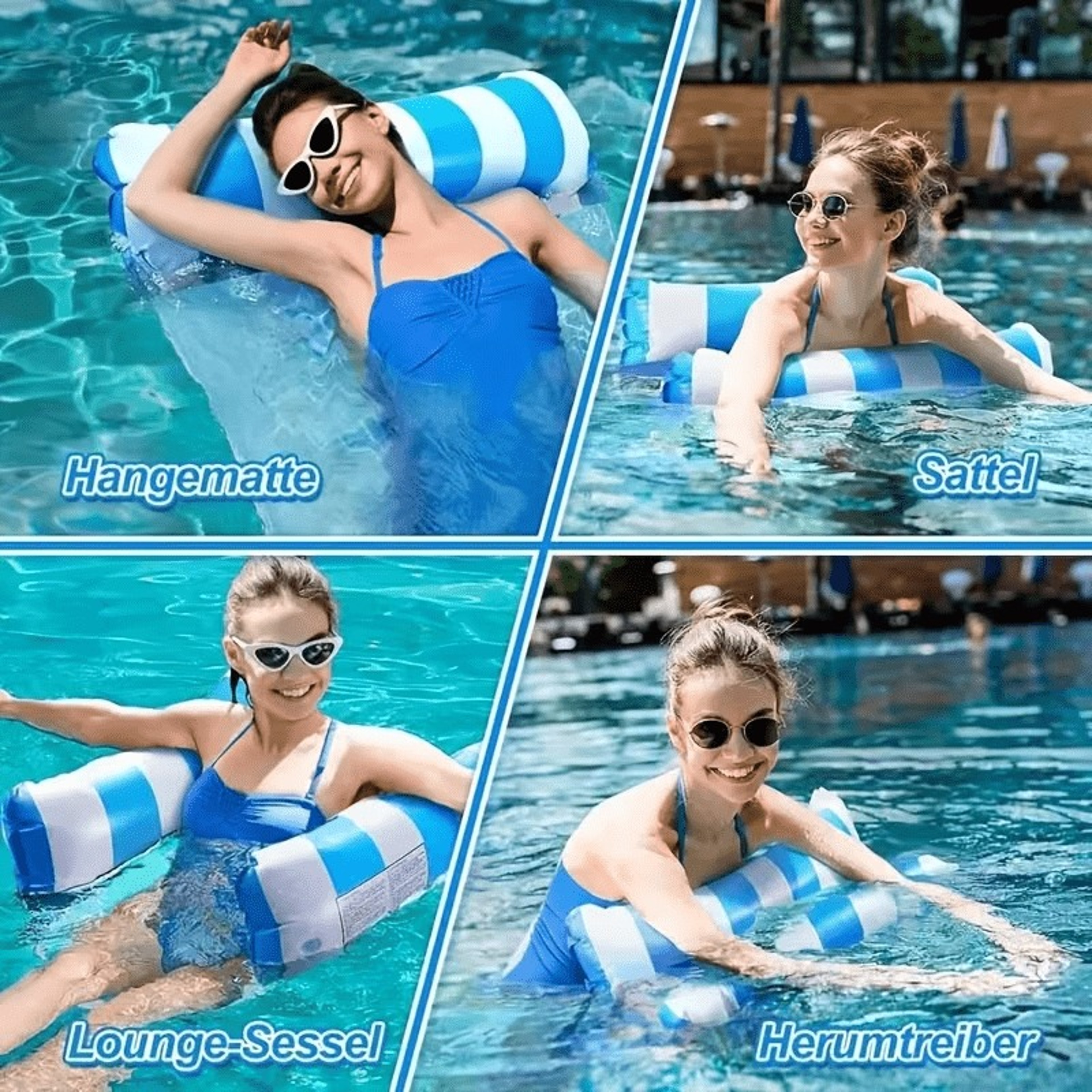 Portable Inflatable Pool Float Water Hammock Lounge for Pool, Beach & Lake Relaxation – view 5