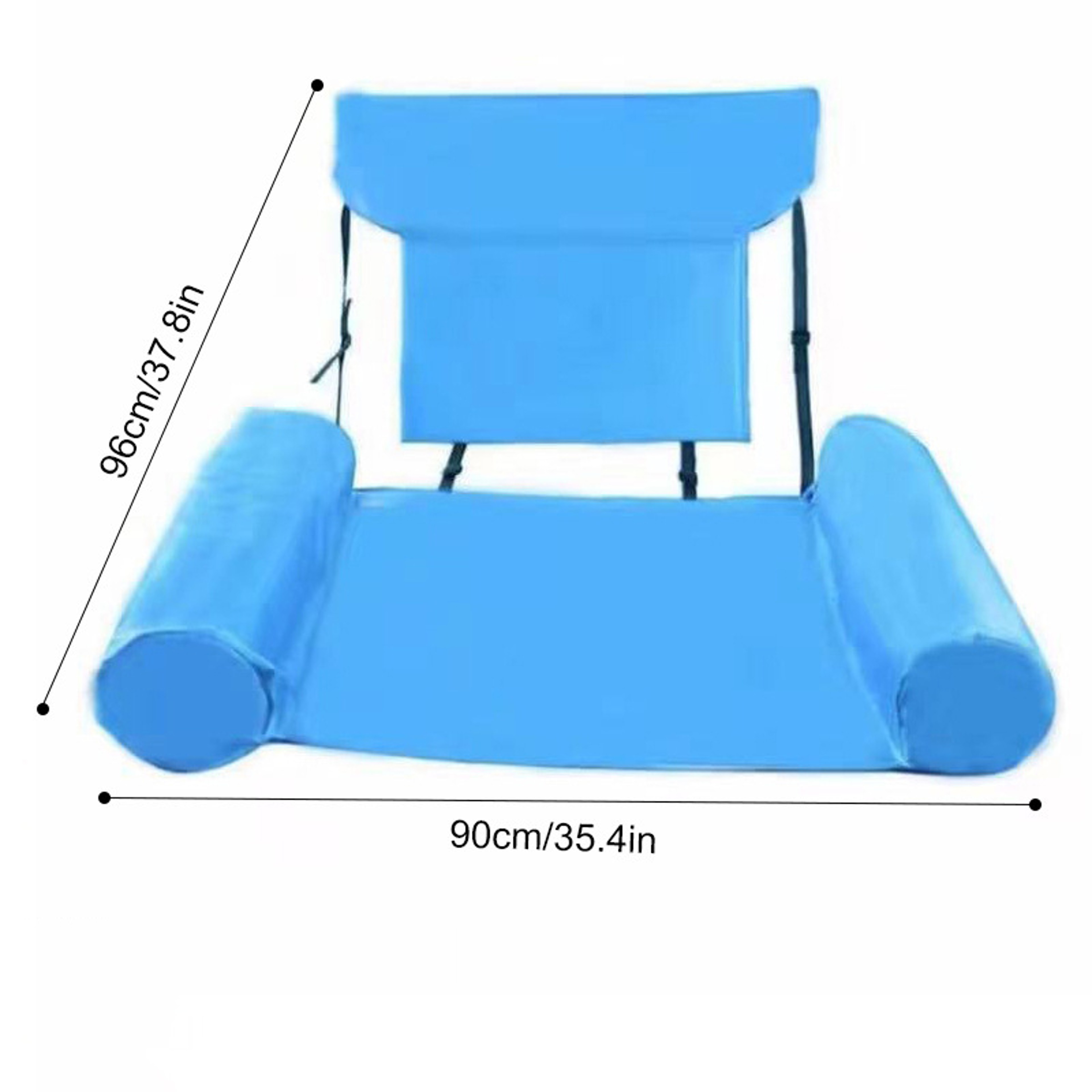 Foldable Water Hammock Inflatable Pool Lounger Floating Recliner For Pool  Beach 3