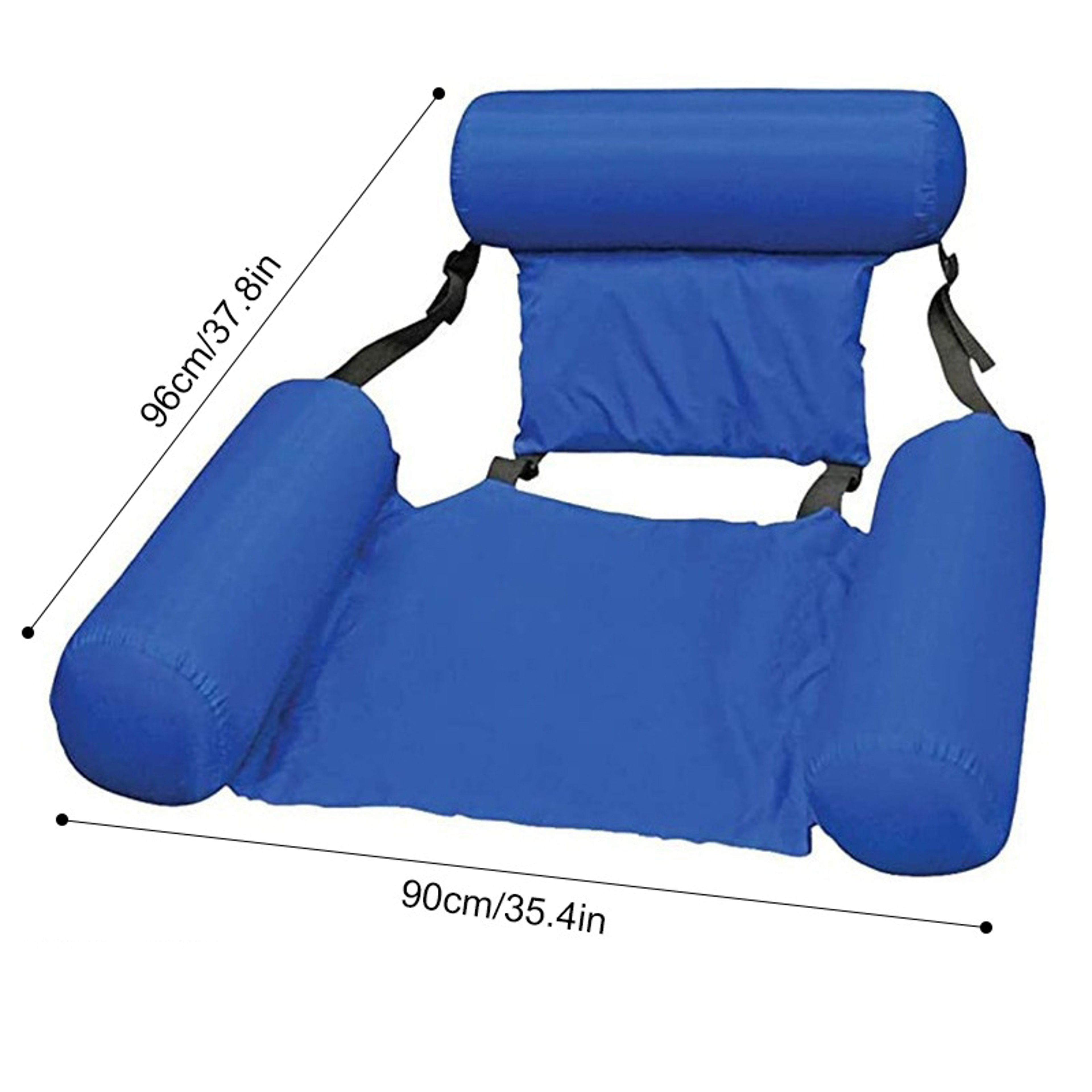 Foldable Water Hammock Inflatable Pool Lounger Floating Recliner For Pool  Beach 4