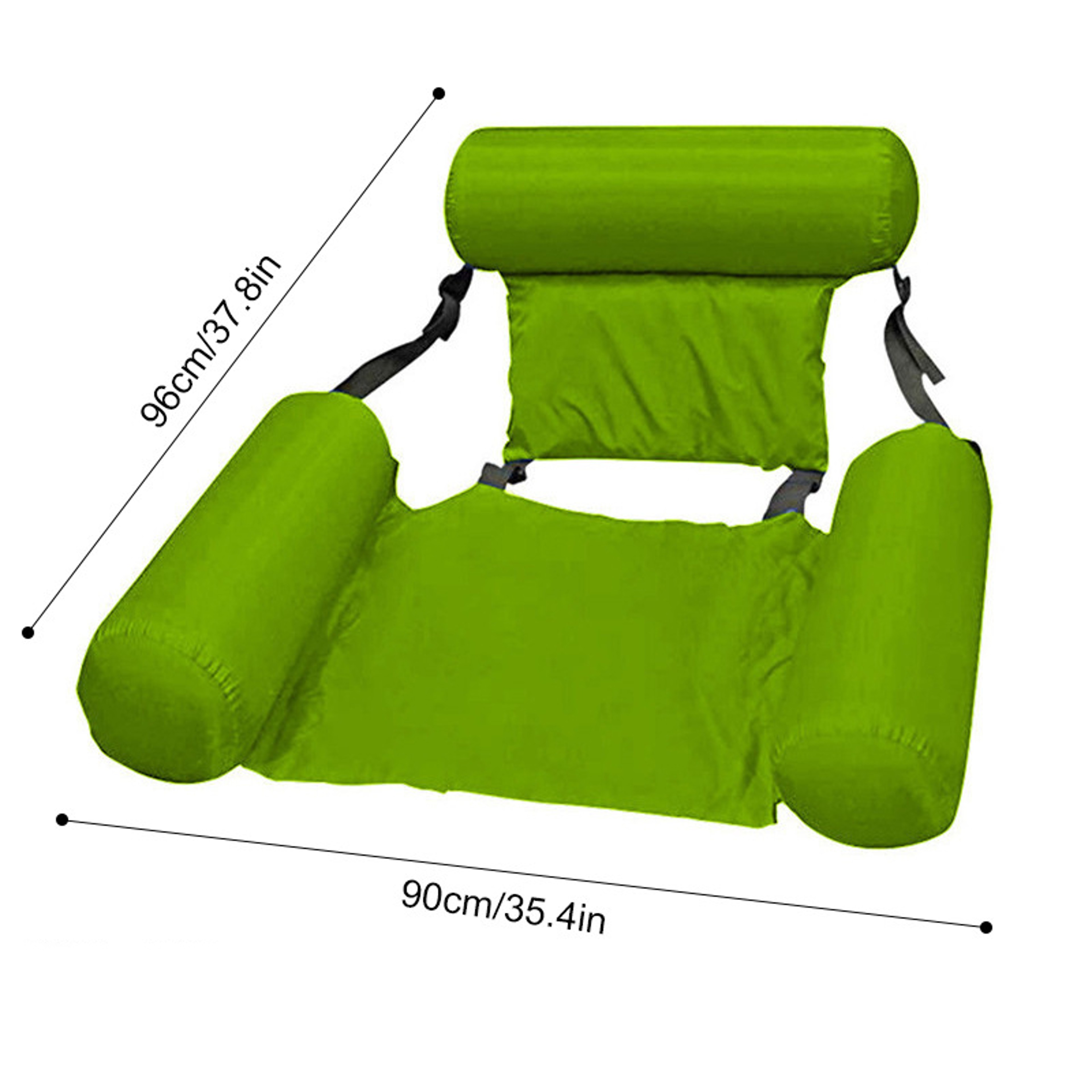 Foldable Water Hammock Inflatable Pool Lounger Floating Recliner For Pool  Beach 6