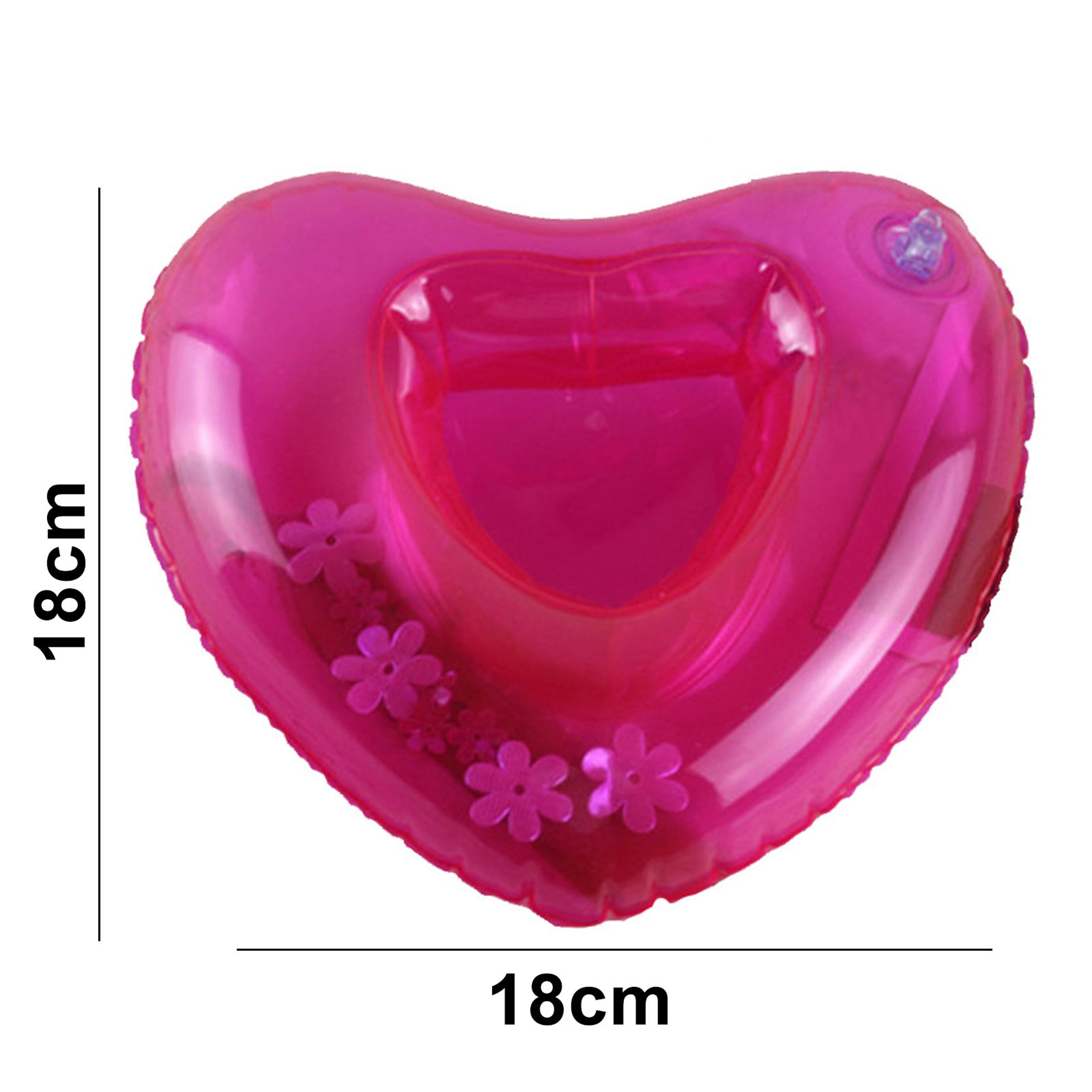 Love Heart Floating Cup Holder Inflatable Pool Drink Holder For Pools Hot Tubs  Beach Parties 4
